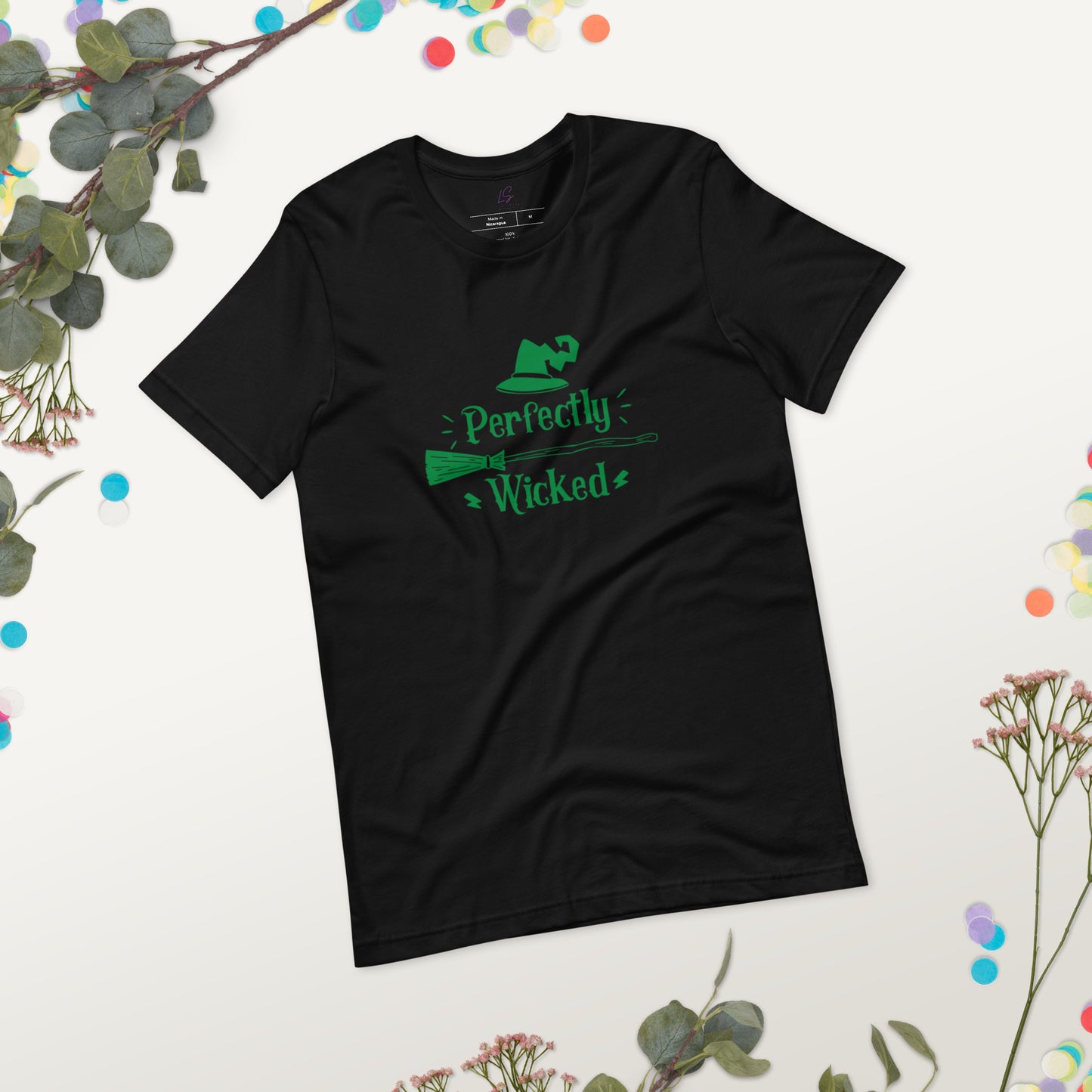 Unisex Tee Bella + Canvas 3001: Perfectly Wicked (broom/green)