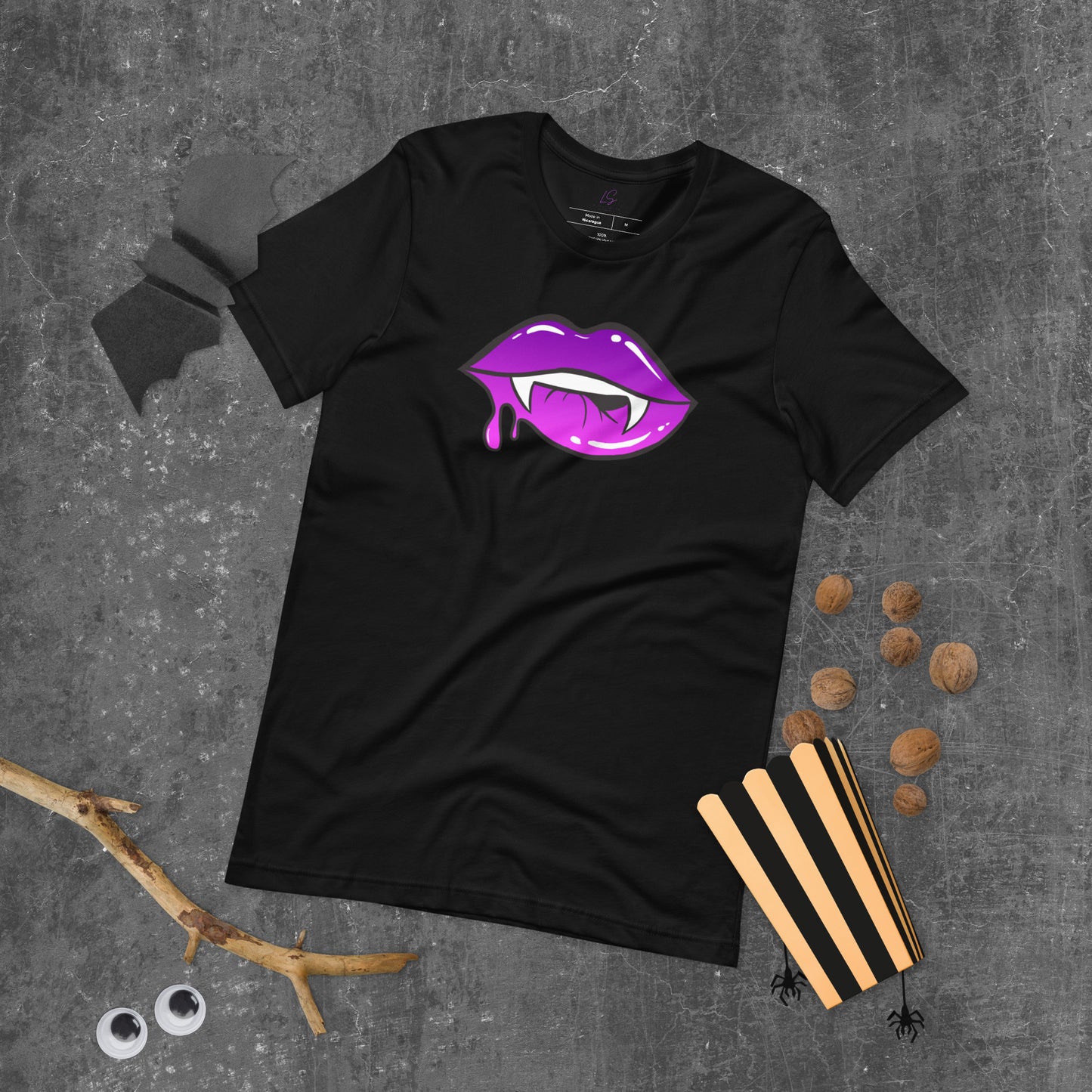 Unisex Tee: Purple Vamp Lips