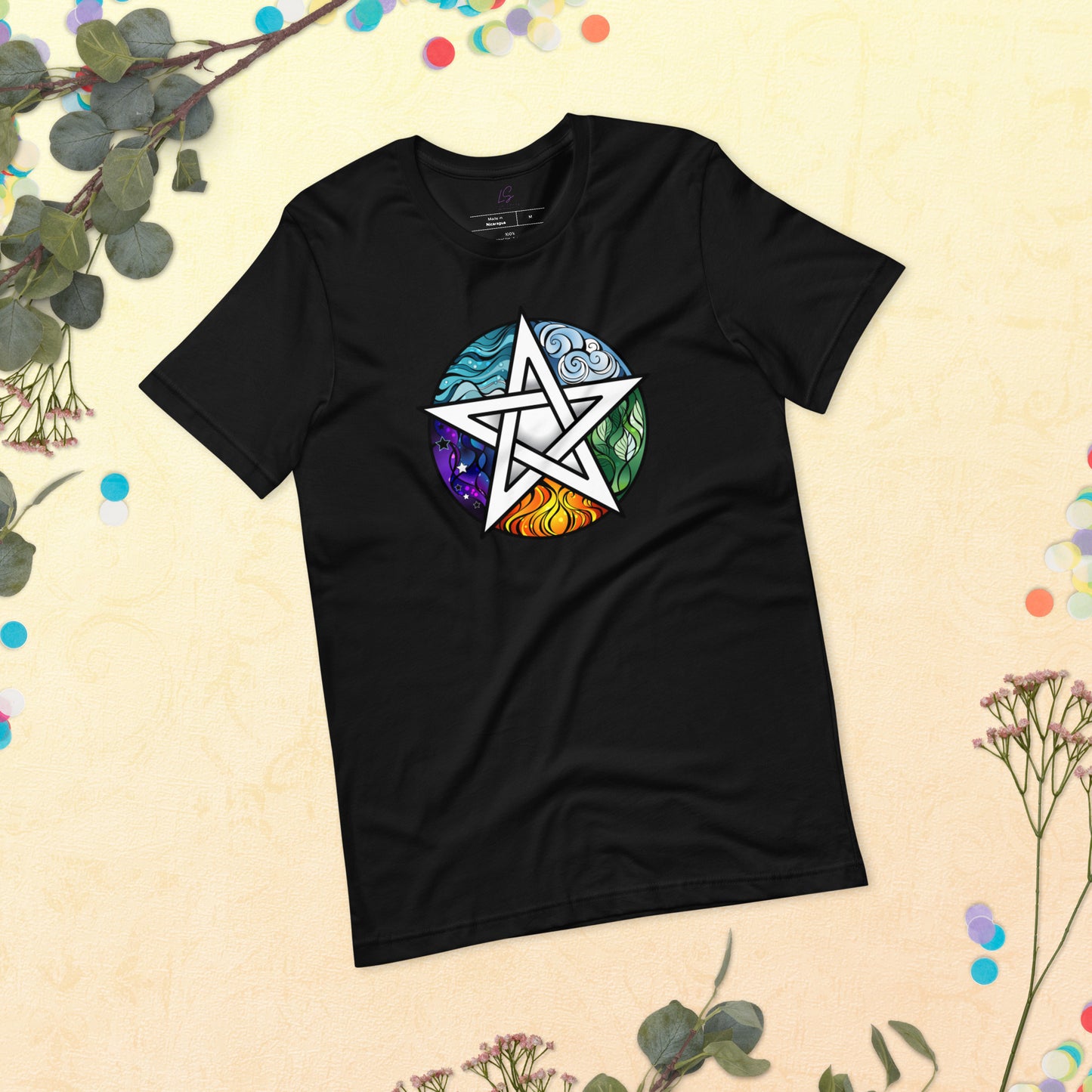 Unisex Tee Bella + Canvas 3001: Pentacle and Elements