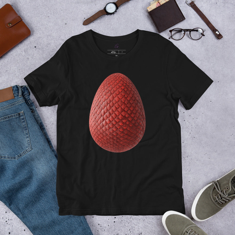 Unisex Tee: Dragon Egg (red scales)