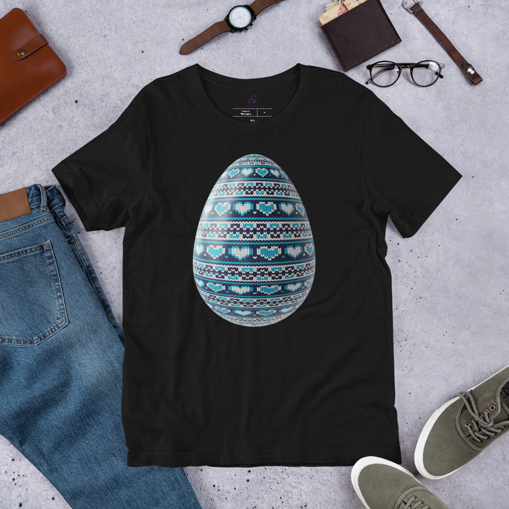 Unisex Tee: Dragon Egg (holiday sweater pattern)