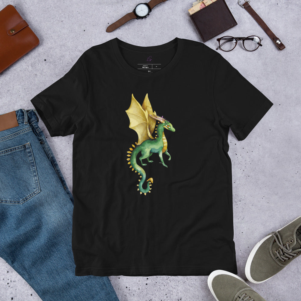 Unisex Tee: Watercolor Dragon I