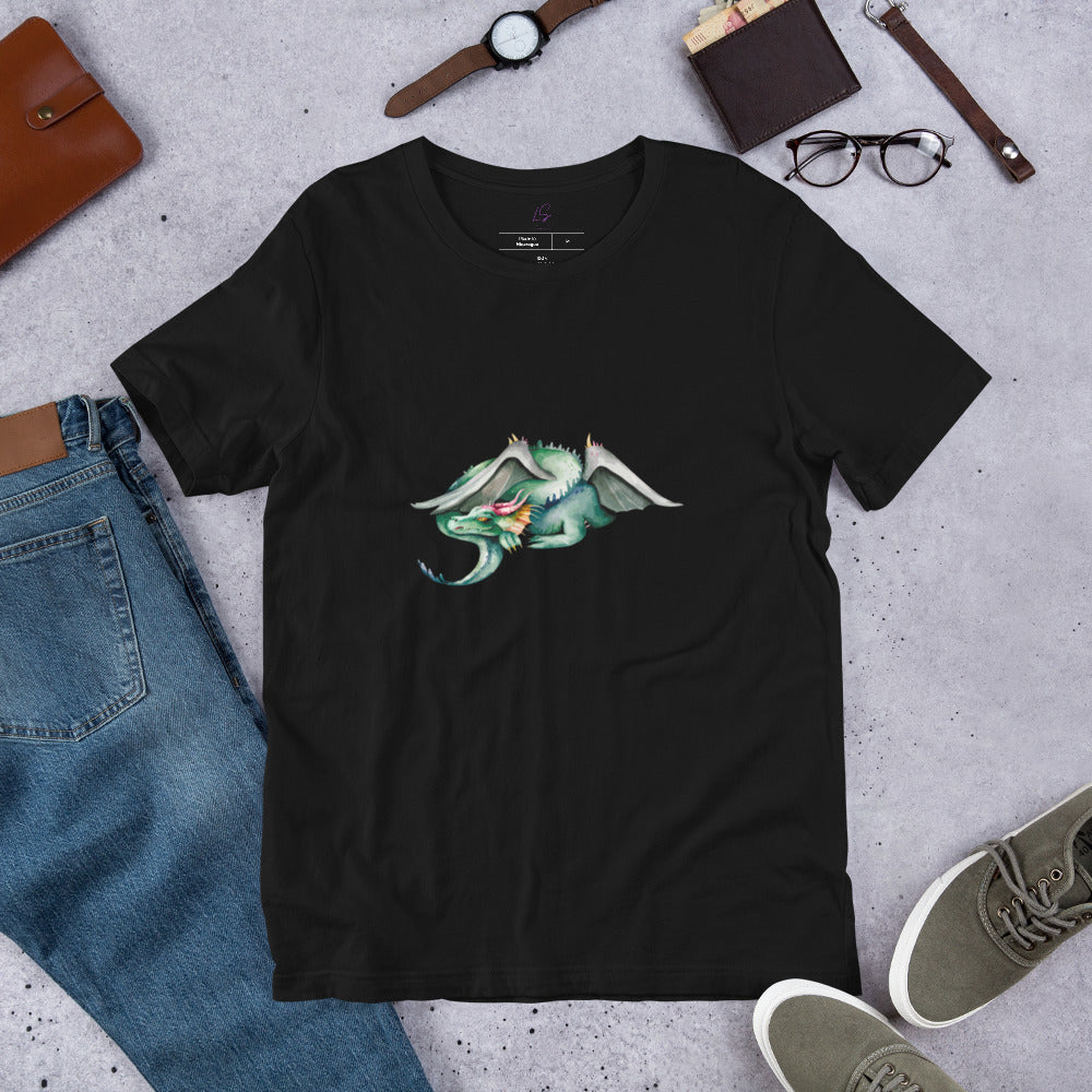 Unisex Tee: Watercolor Dragon II