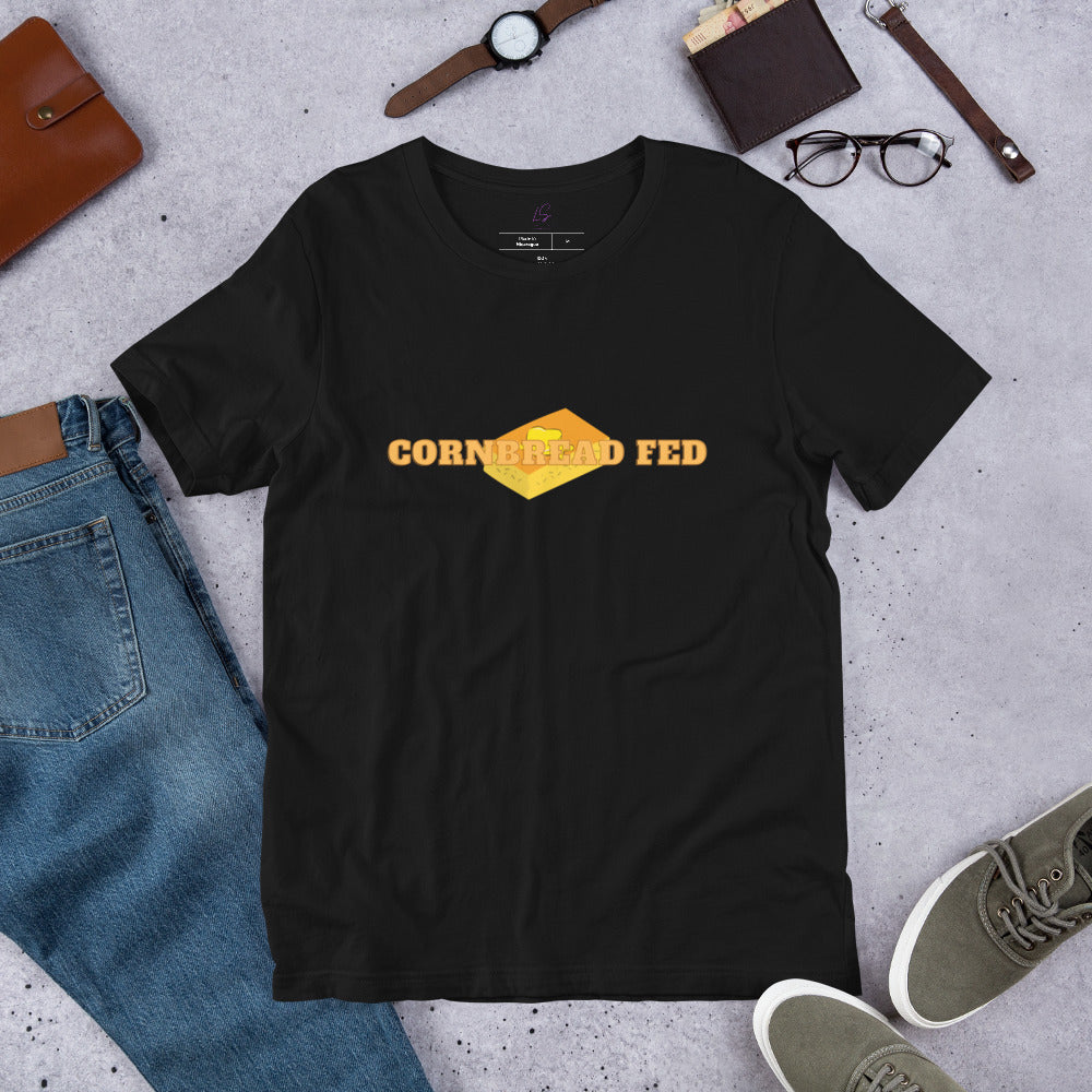 Unisex Tee: Cornbread Fed (butter & bread)(Style 2/3)