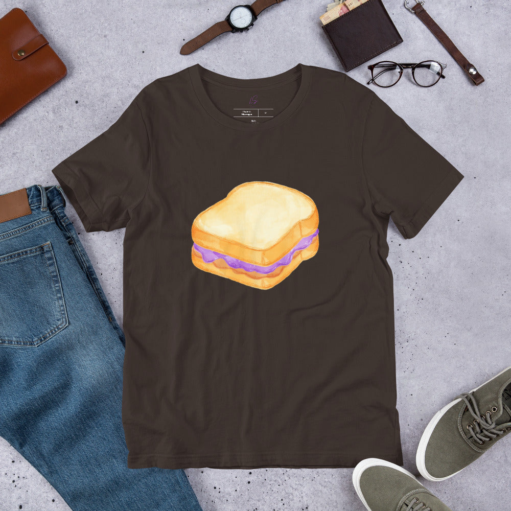 Unisex Tee: PB&J Sandwich (Grape Jam)