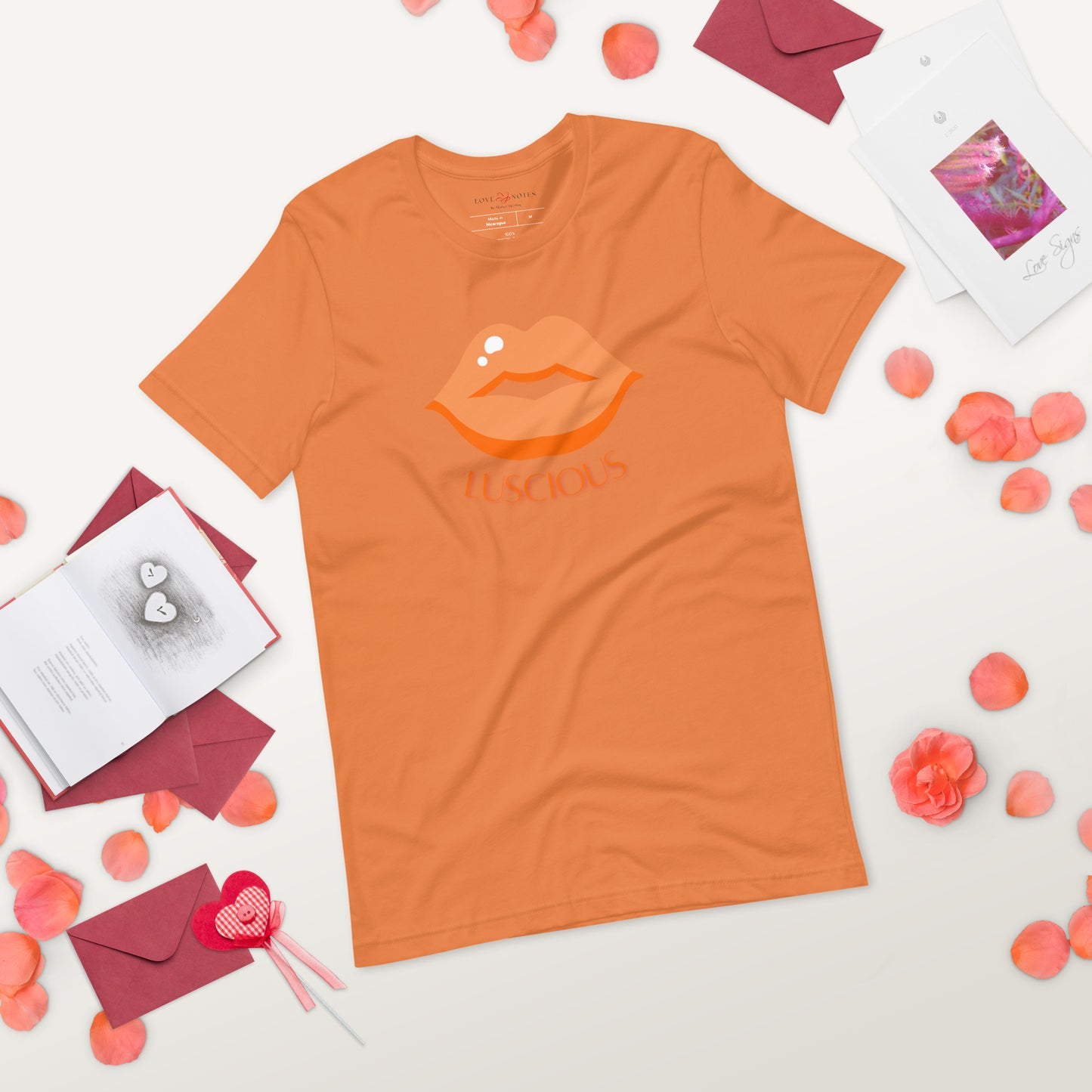 Unisex Tee: Luscious Lips (orange)
