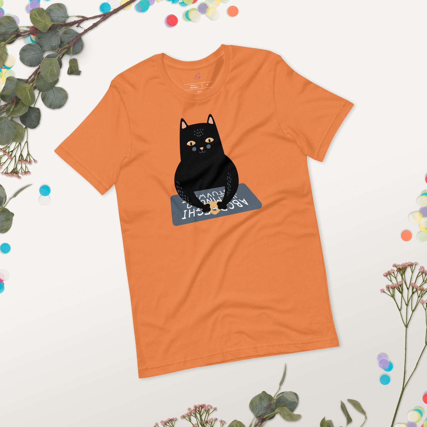 Unisex Tee Bella + Canvas 3001: Cat with Spirit Board