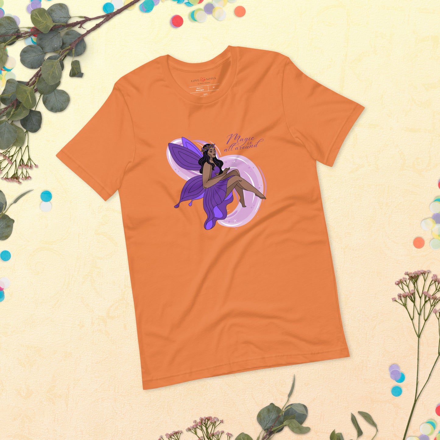 Unisex Tee: Purple Fairy | Magic is All Around