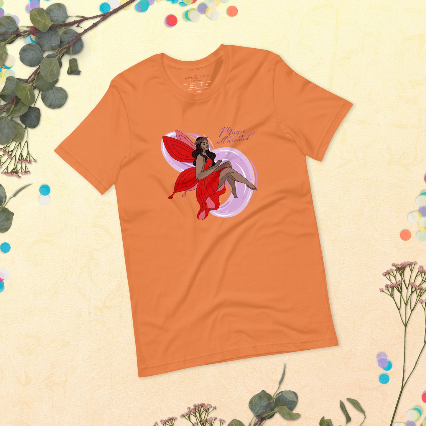 Unisex Tee: Red Fairy | Magic is All Around