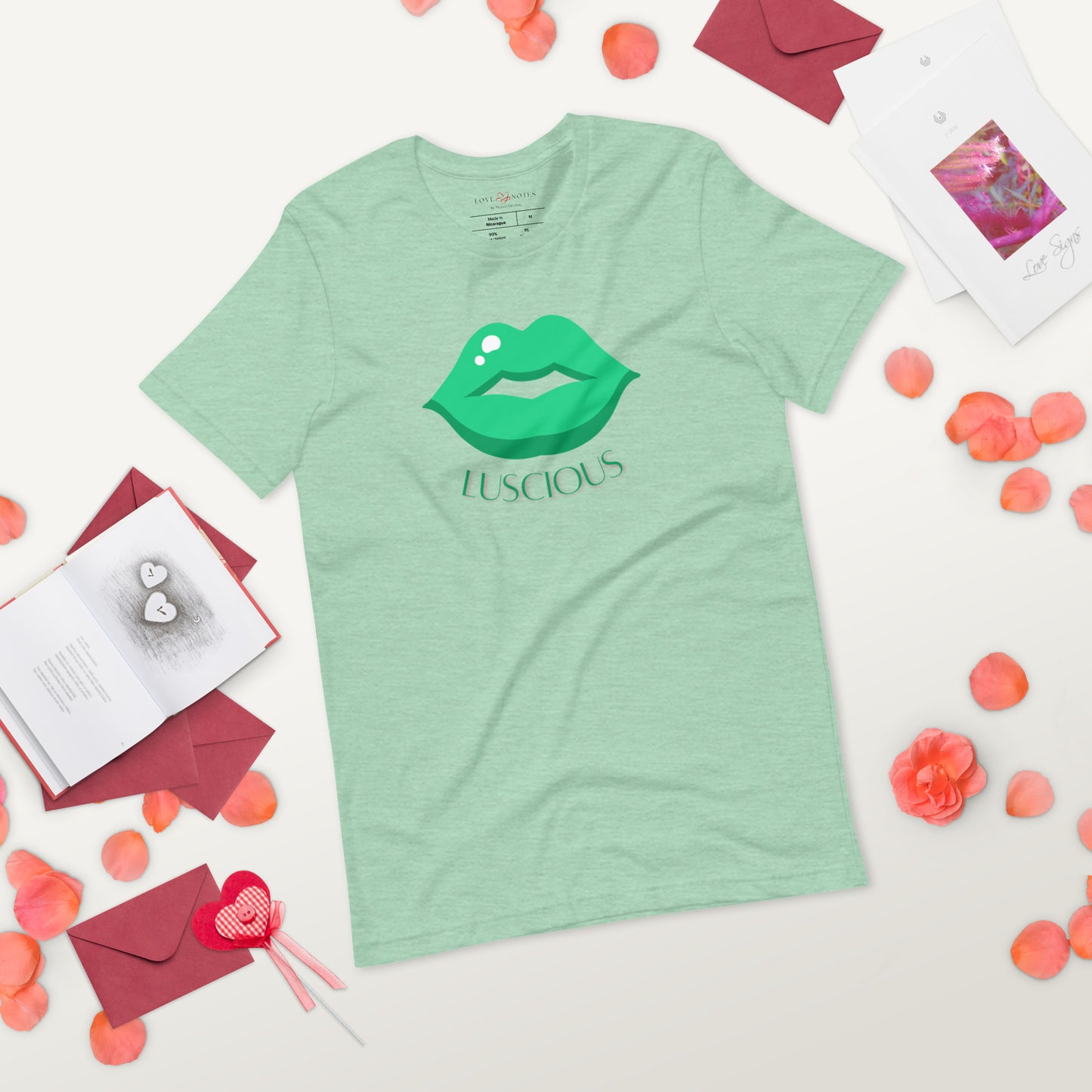 Unisex Tee: Luscious Lips (green)