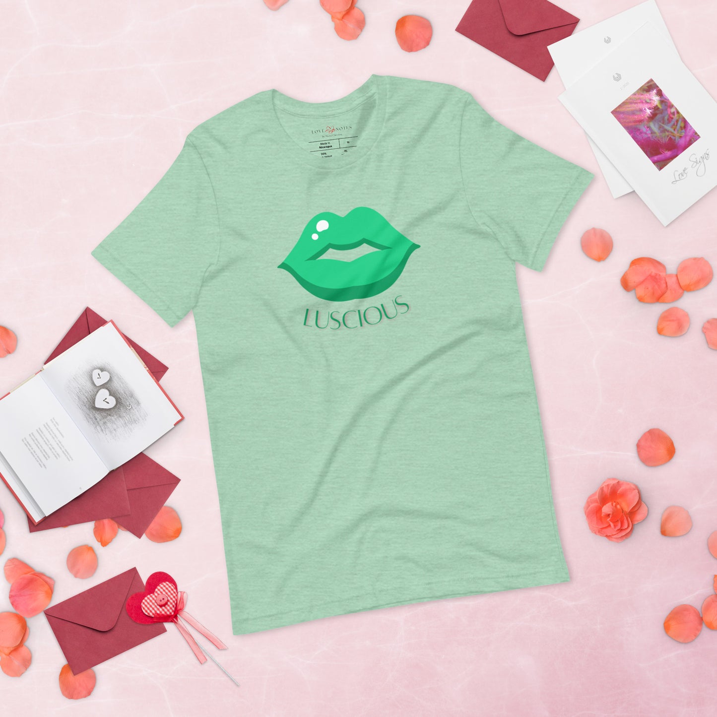 Unisex Tee: Luscious Lips (green)