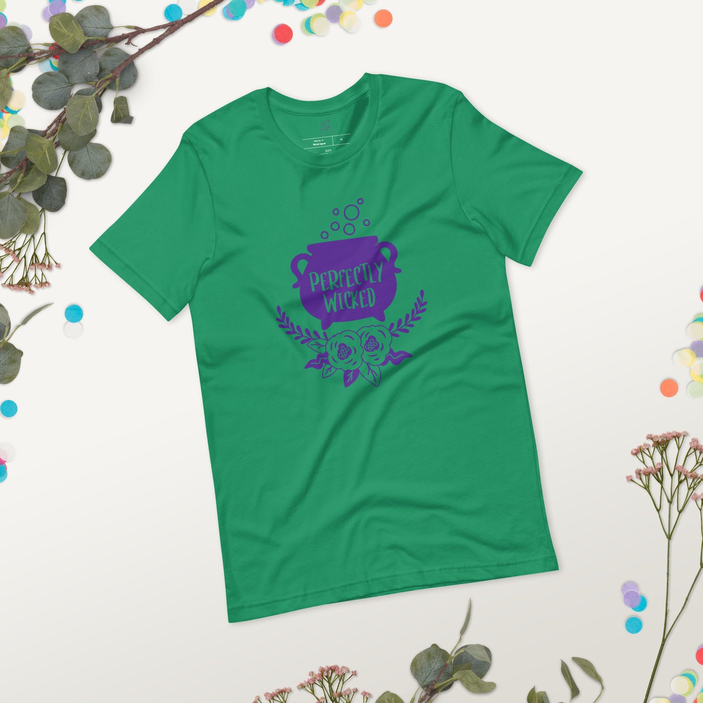 Unisex Tee Bella + Canvas 3001: Perfectly Wicked (cauldron/purple)