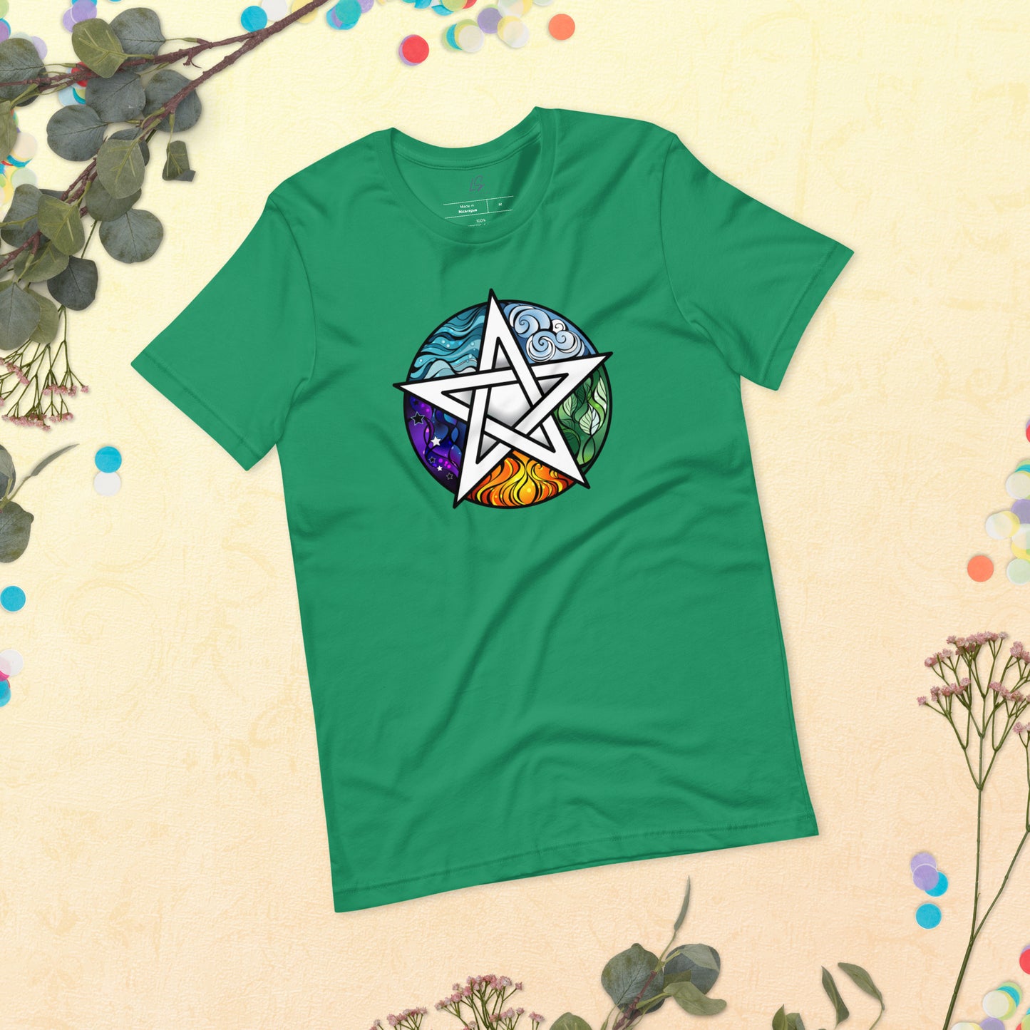 Unisex Tee Bella + Canvas 3001: Pentacle and Elements