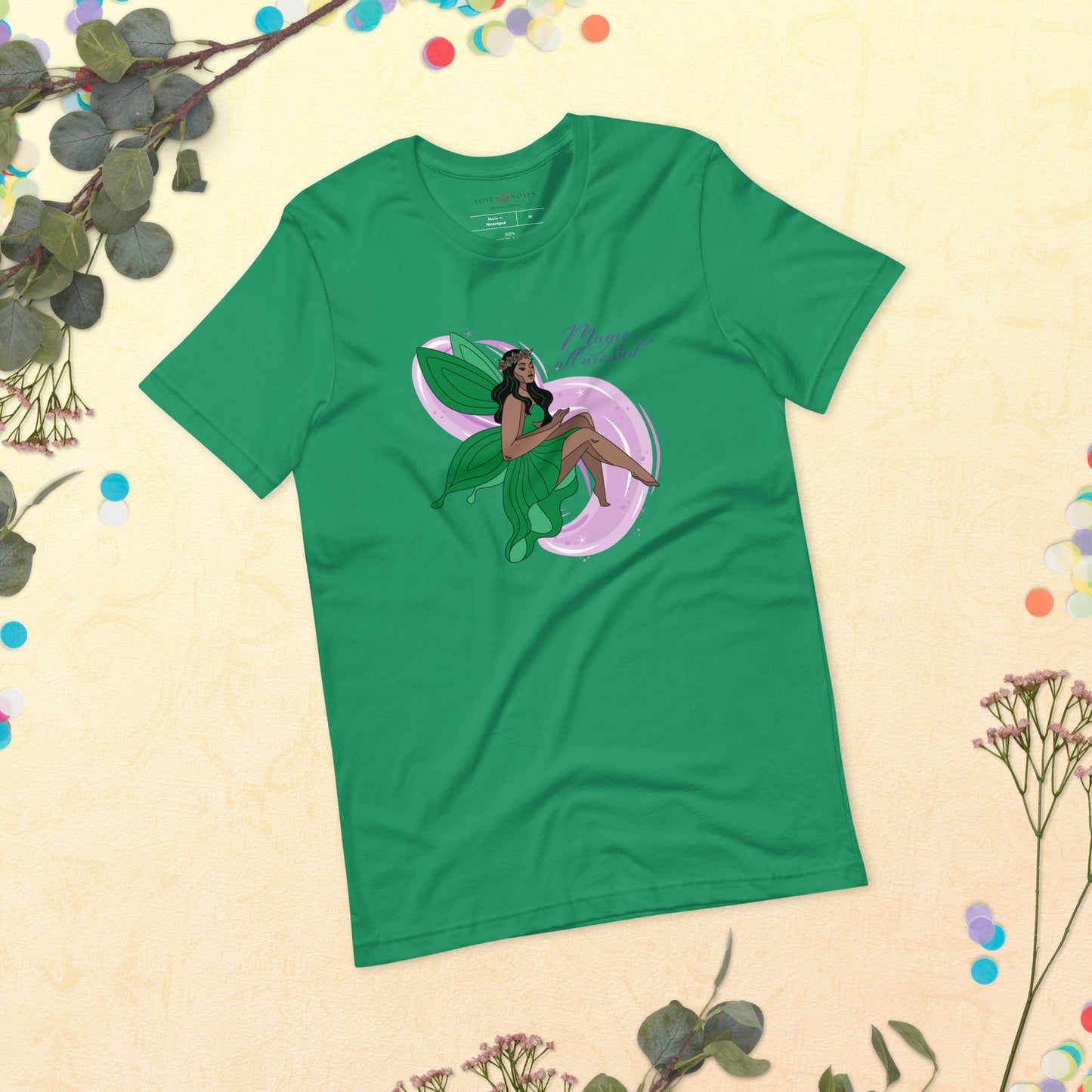 Unisex Tee: Green Fairy | Magic is All Around
