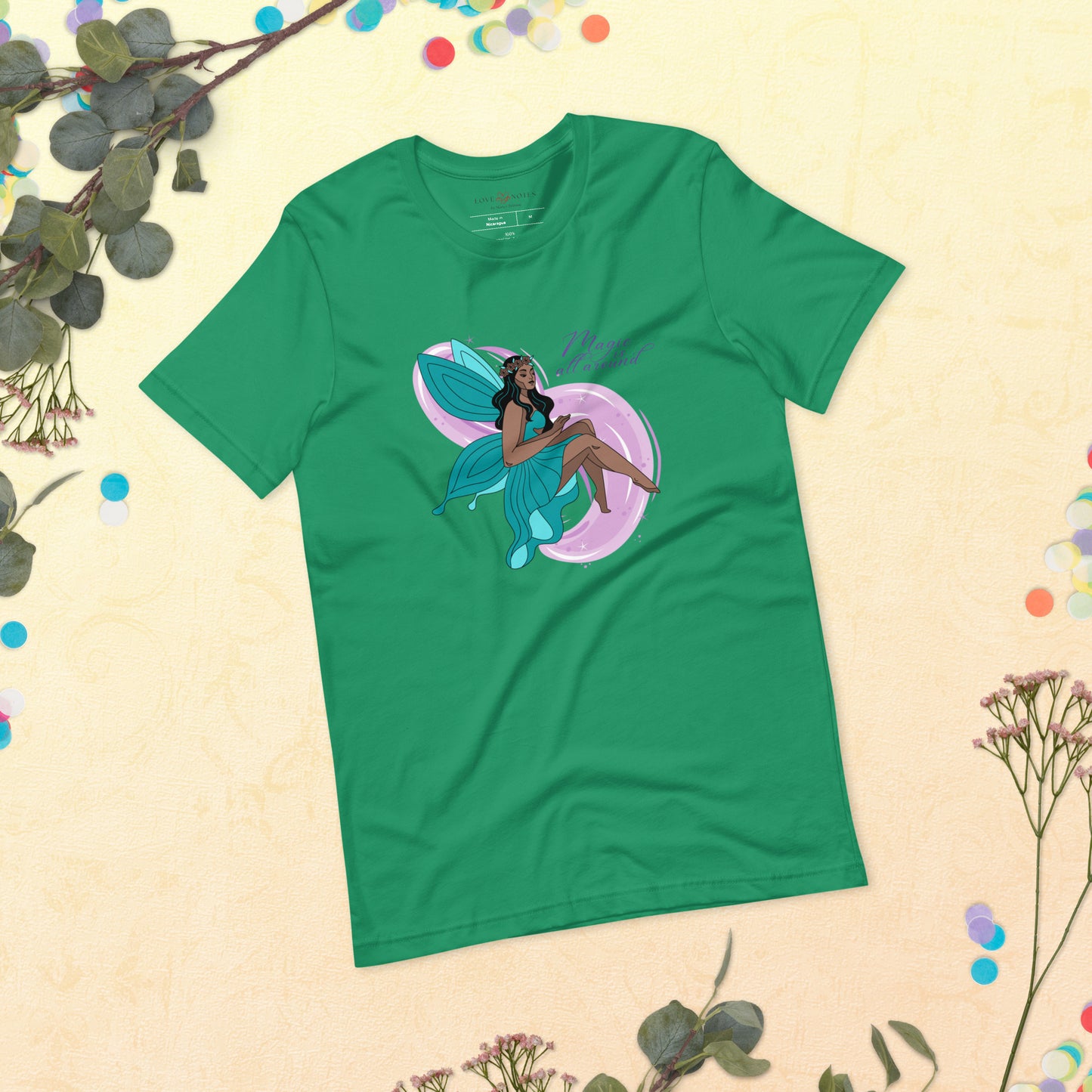 Unisex Tee: Teal Fairy | Magic is All Around