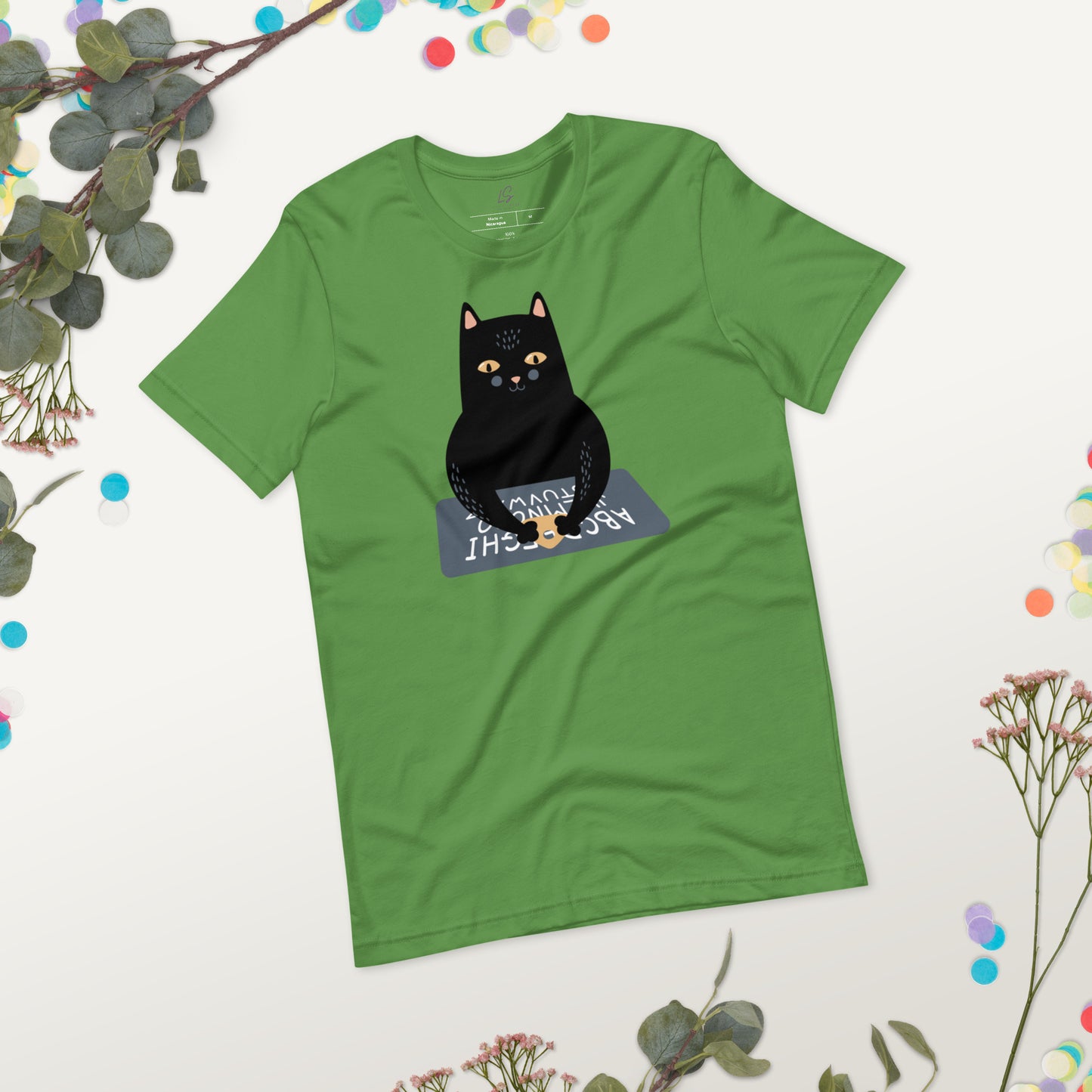 Unisex Tee Bella + Canvas 3001: Cat with Spirit Board