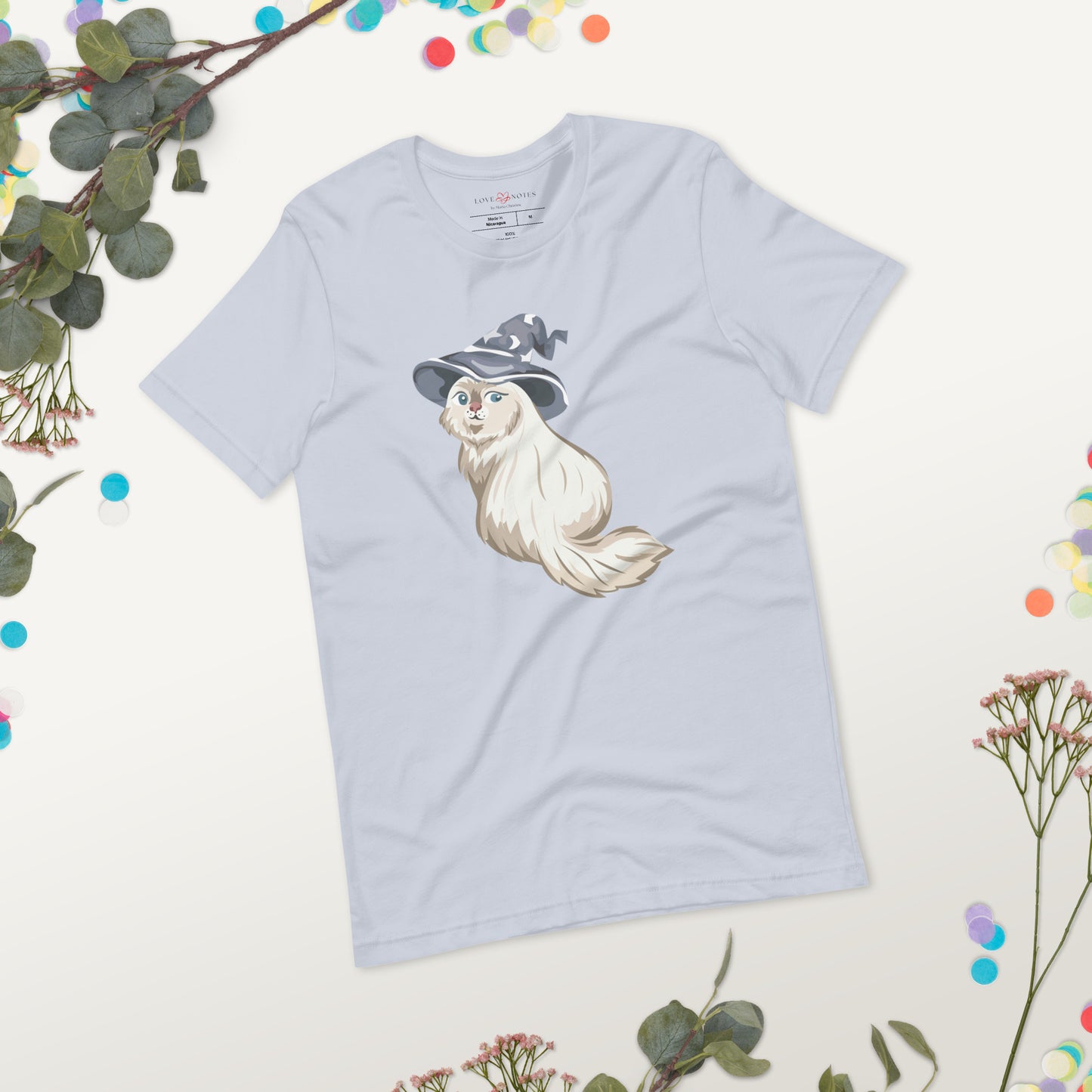 Unisex Tee Bella + Canvas 3001: Fluffy Witch Cat