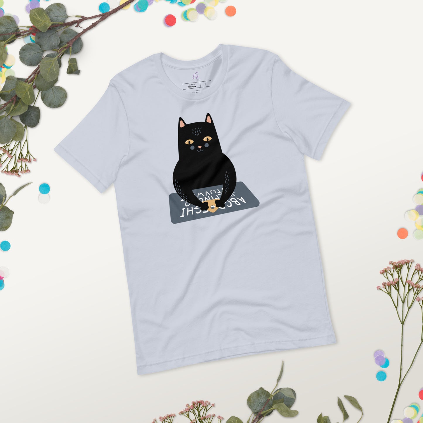 Unisex Tee Bella + Canvas 3001: Cat with Spirit Board