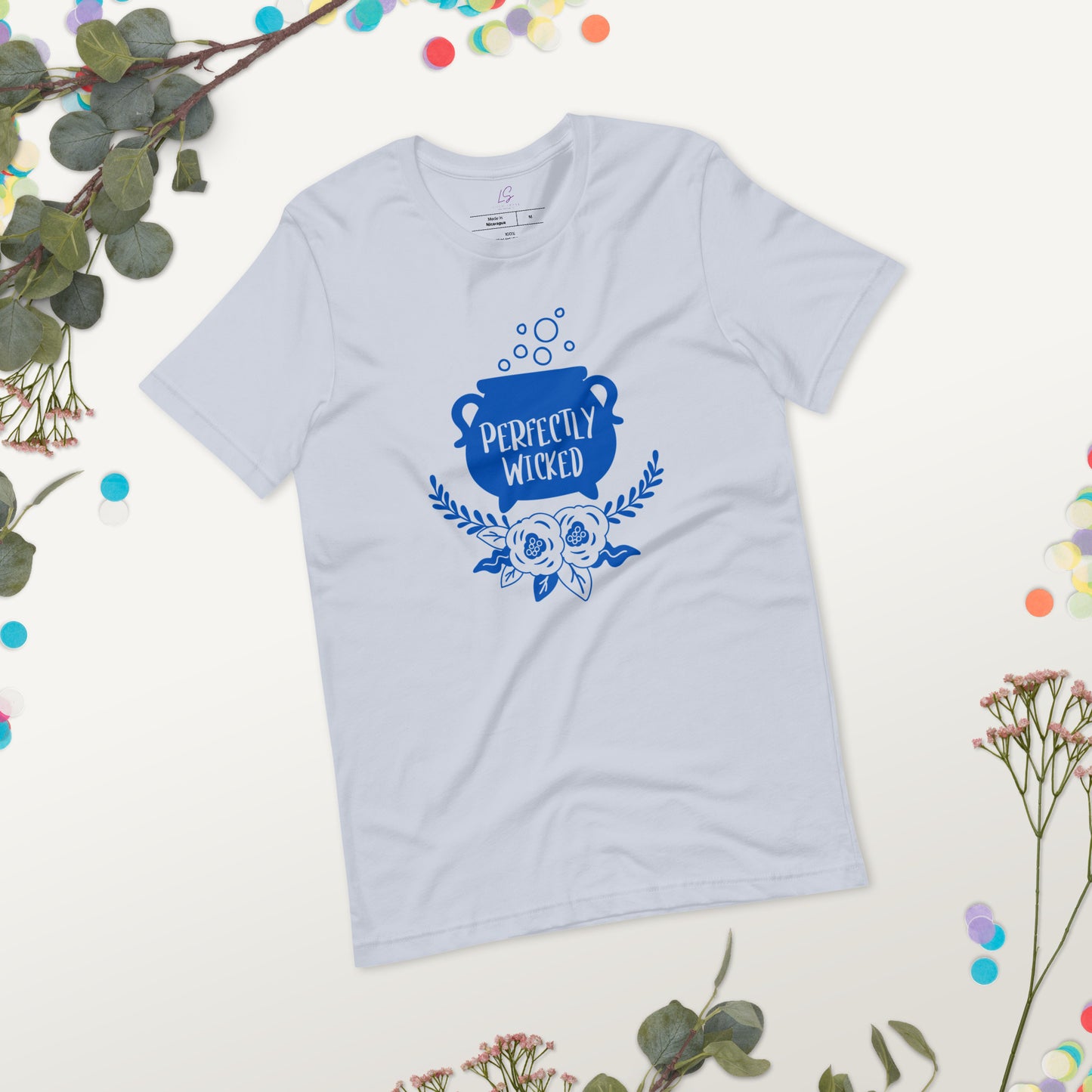 Unisex Tee Bella + Canvas 3001: Perfectly Wicked (cauldron/blue)