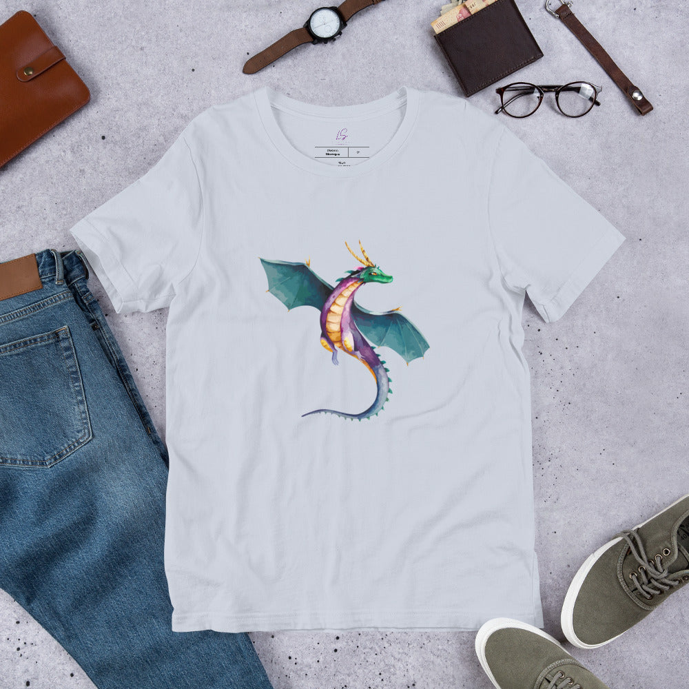 Unisex Tee: Watercolor Dragon IV