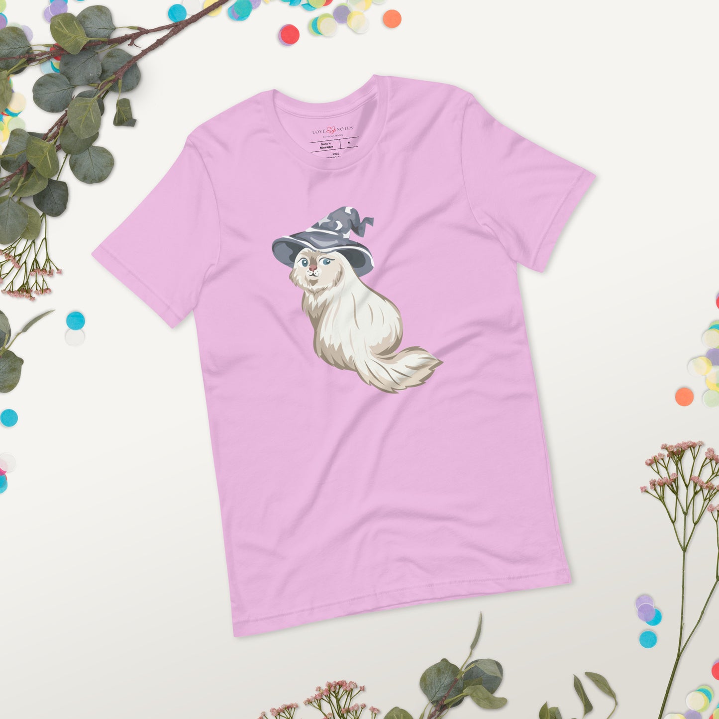 Unisex Tee Bella + Canvas 3001: Fluffy Witch Cat