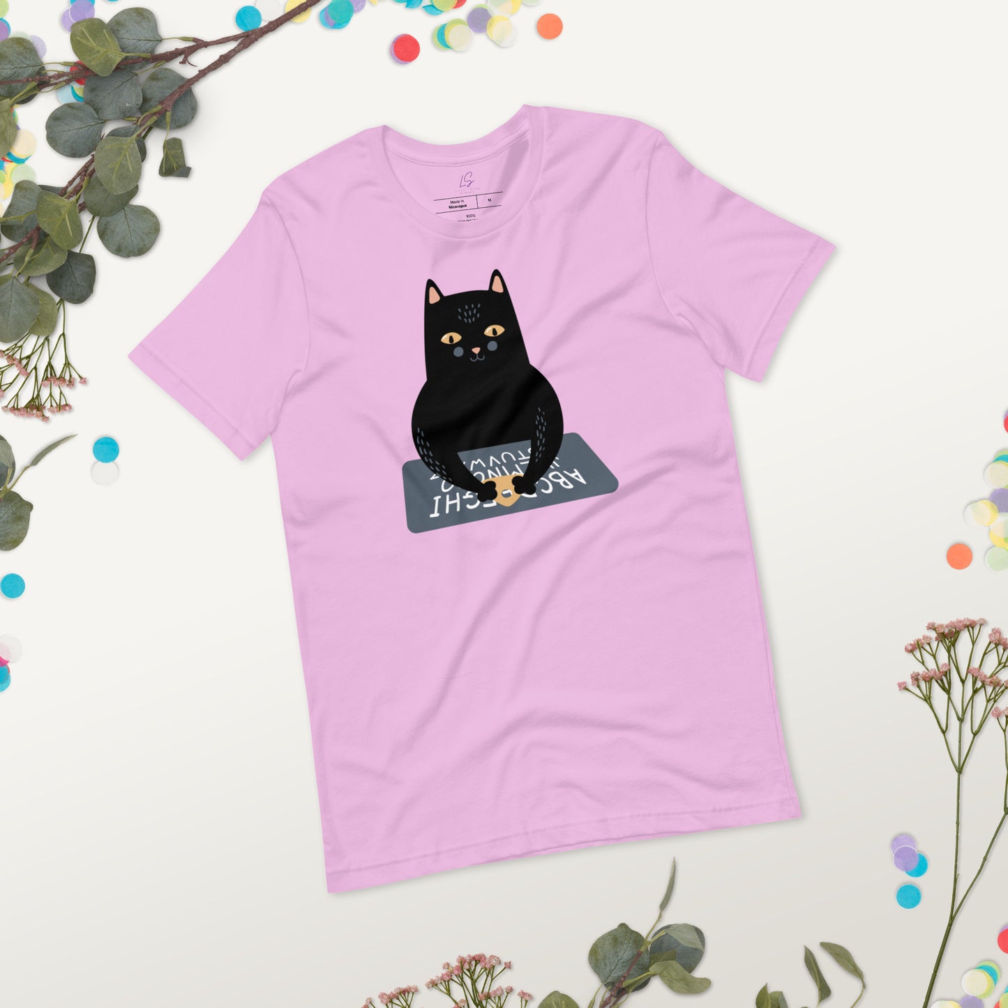 Unisex Tee Bella + Canvas 3001: Cat with Spirit Board