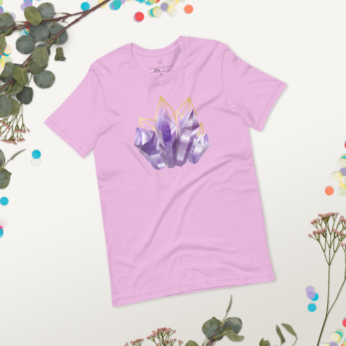 Unisex Tee: Amethyst Crystals