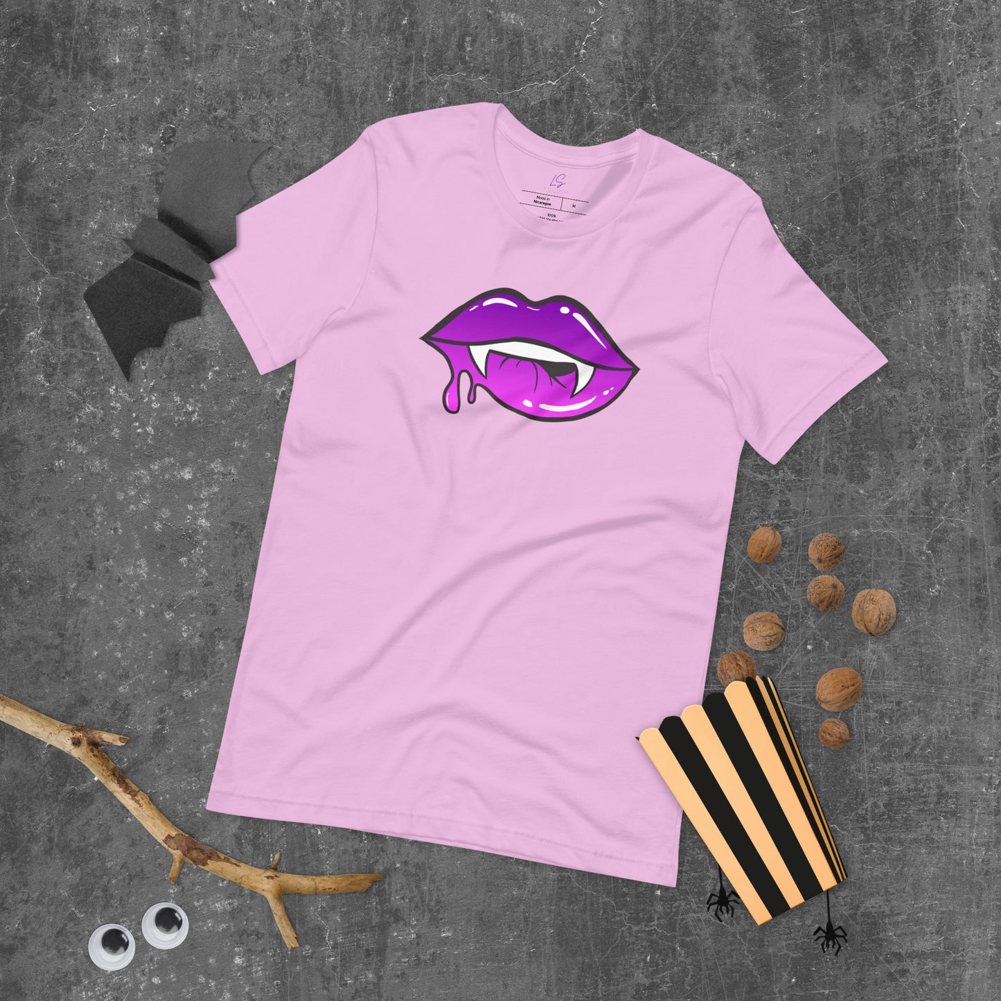 Unisex Tee: Purple Vamp Lips