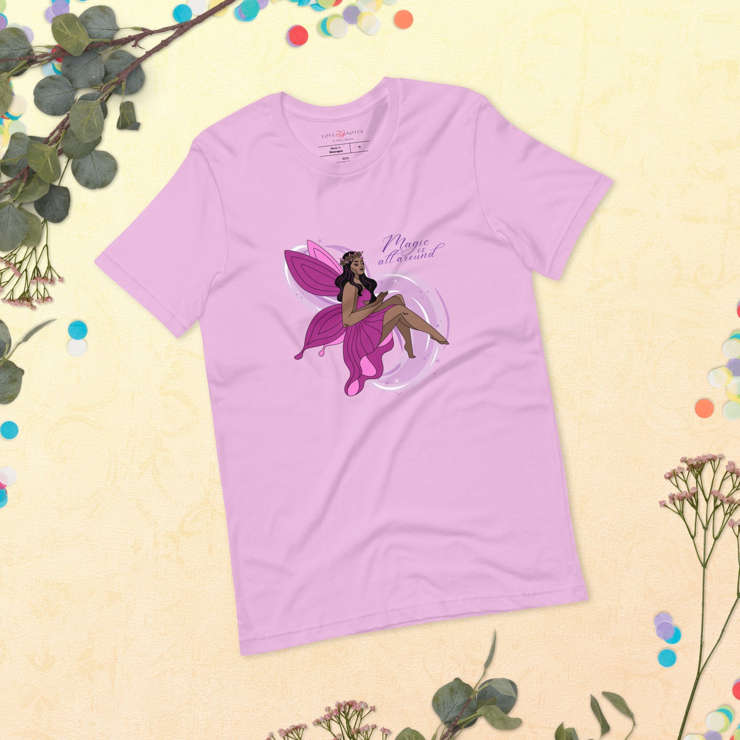 Unisex Tee: Pink Fairy | Magic is All Around