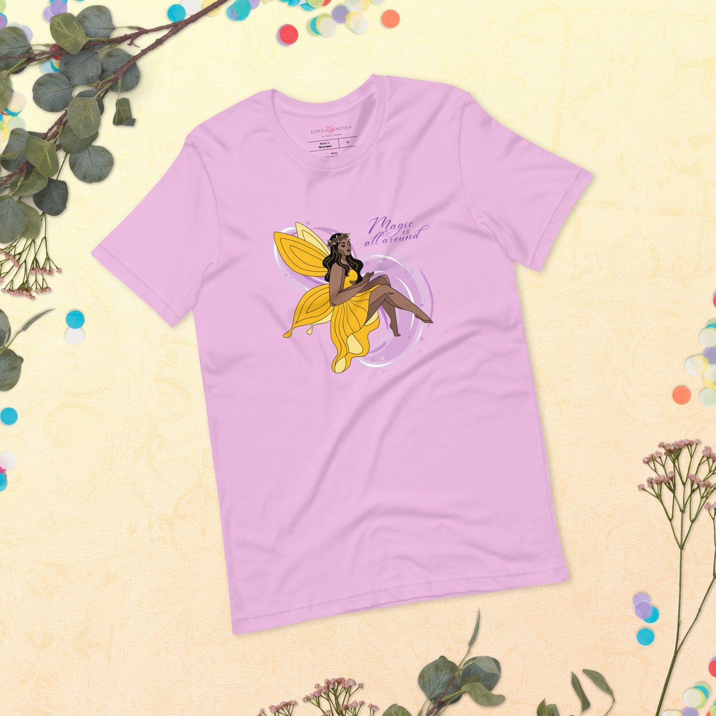 Unisex Tee: Yellow Fairy | Magic is All Around