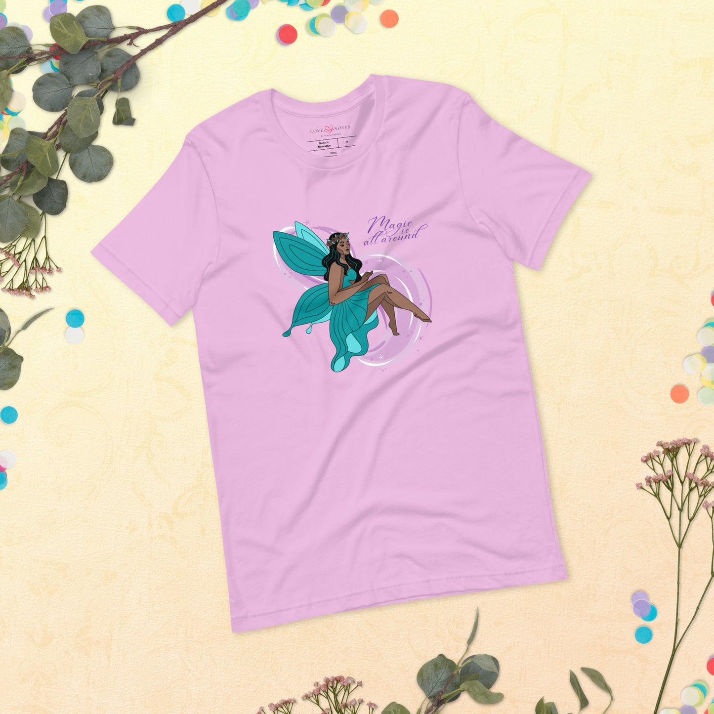 Unisex Tee: Teal Fairy | Magic is All Around