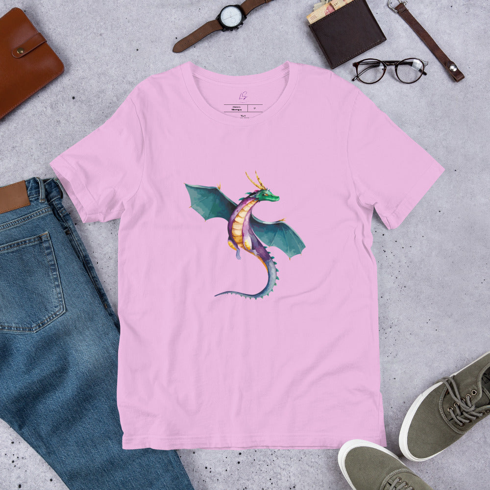 Unisex Tee: Watercolor Dragon IV