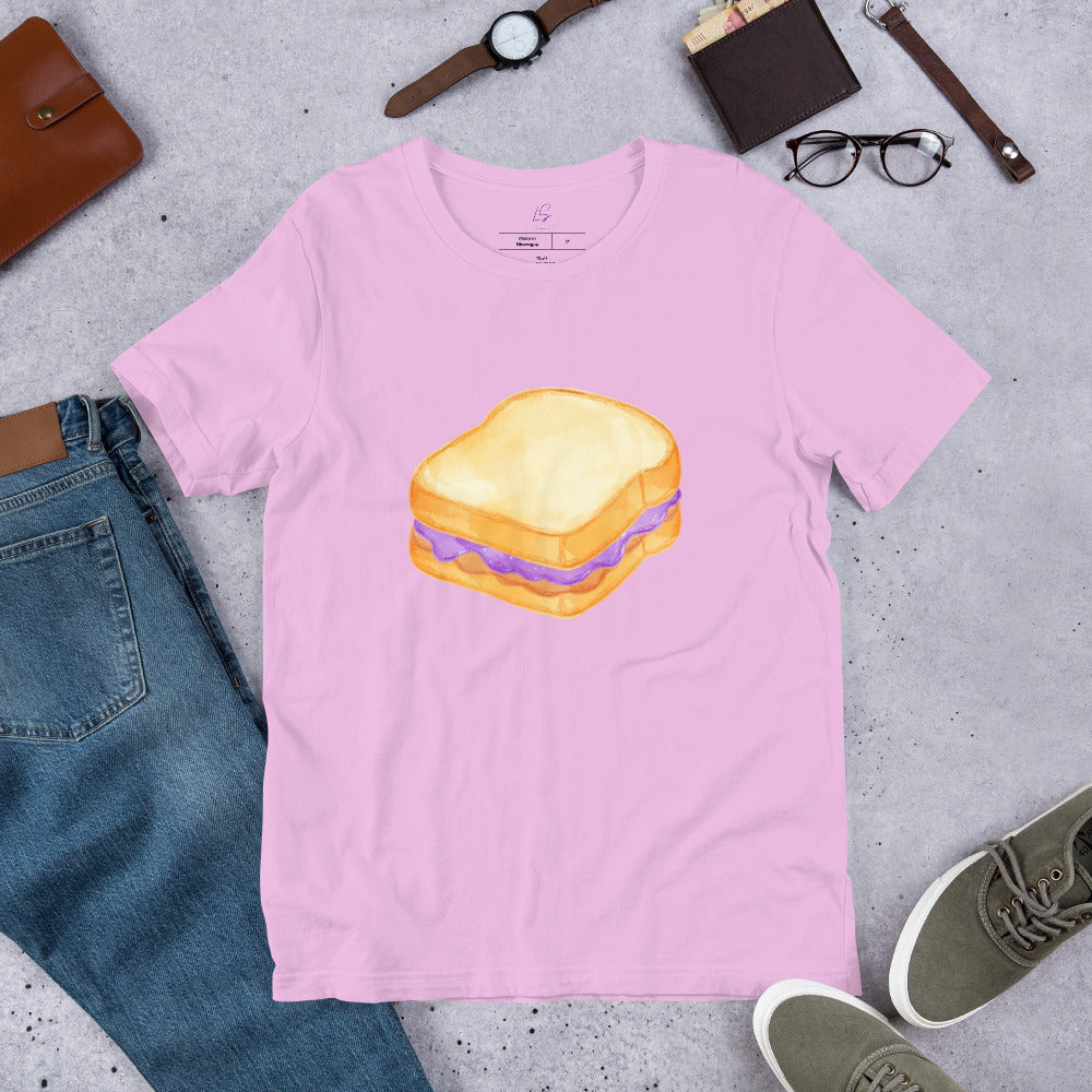 Unisex Tee: PB&J Sandwich (Grape Jam)