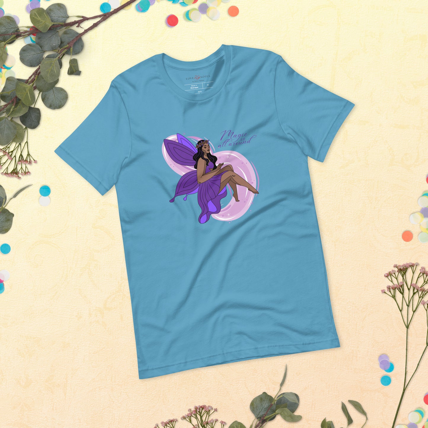 Unisex Tee: Purple Fairy | Magic is All Around
