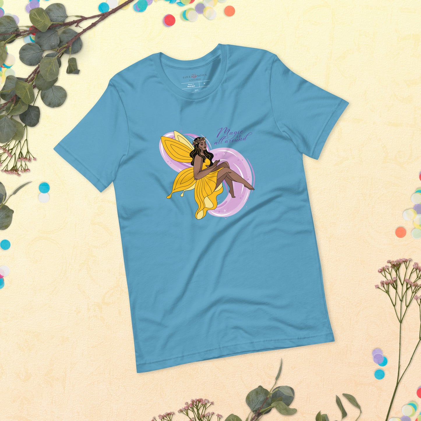 Unisex Tee: Yellow Fairy | Magic is All Around