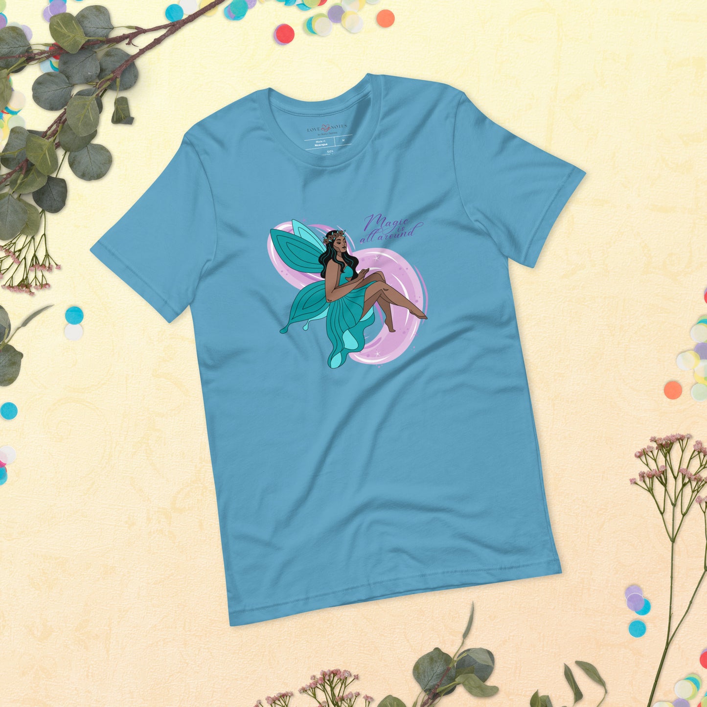 Unisex Tee: Teal Fairy | Magic is All Around