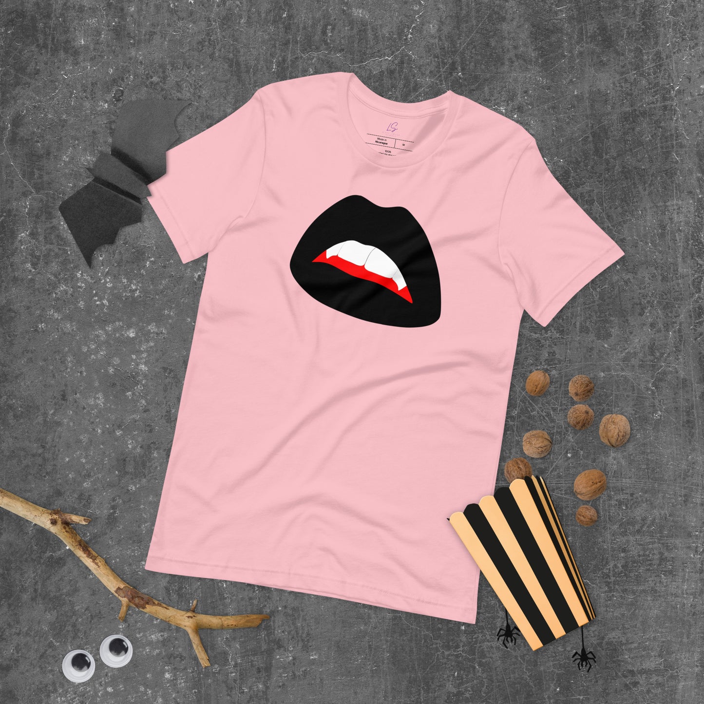 Unisex Tee: Black Vamp Lips