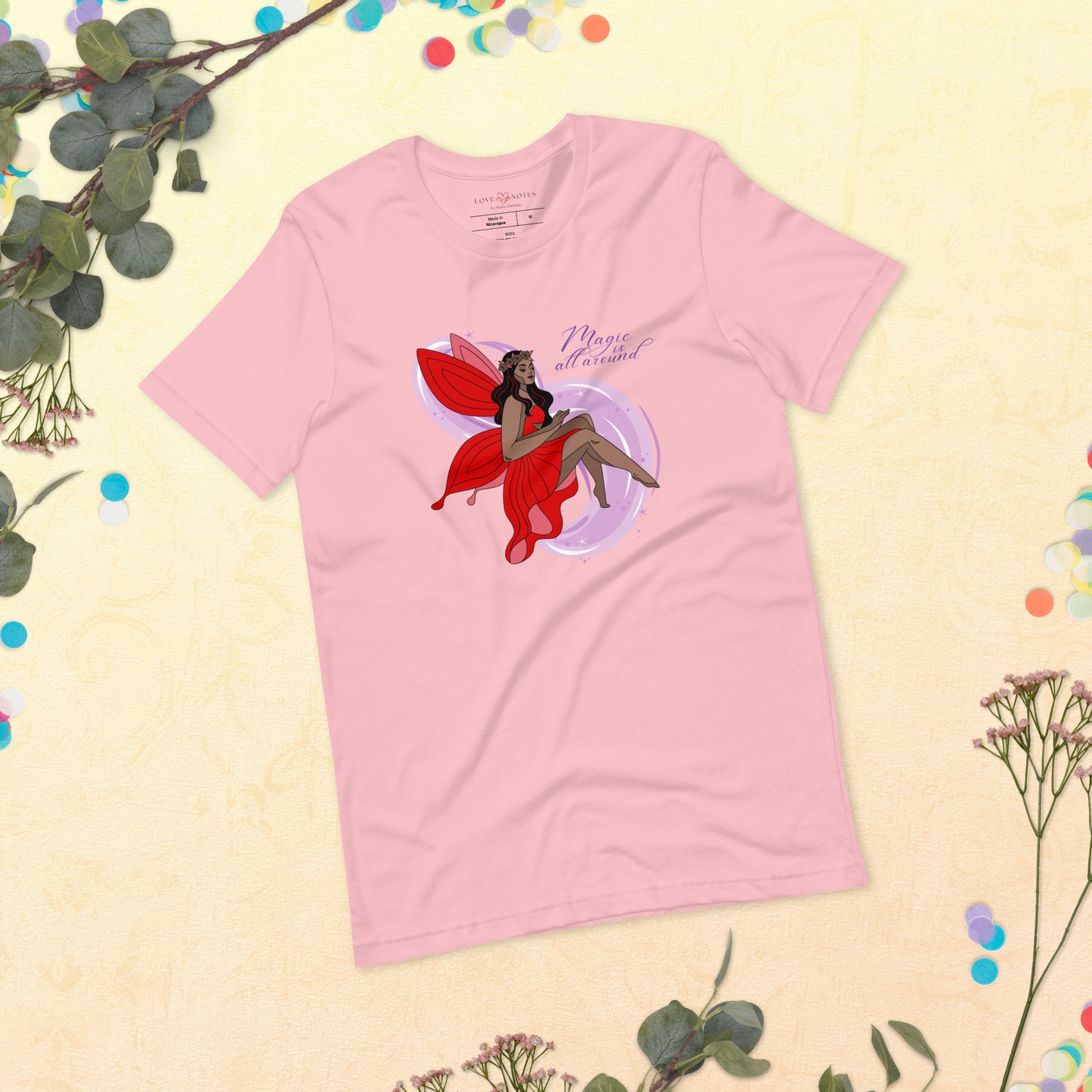 Unisex Tee: Red Fairy | Magic is All Around