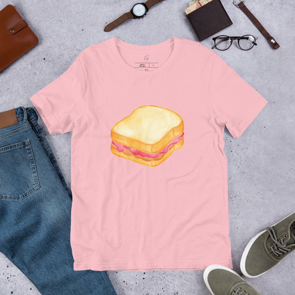 Unisex Tee: PB&J Sandwich (Red Berry Jam)