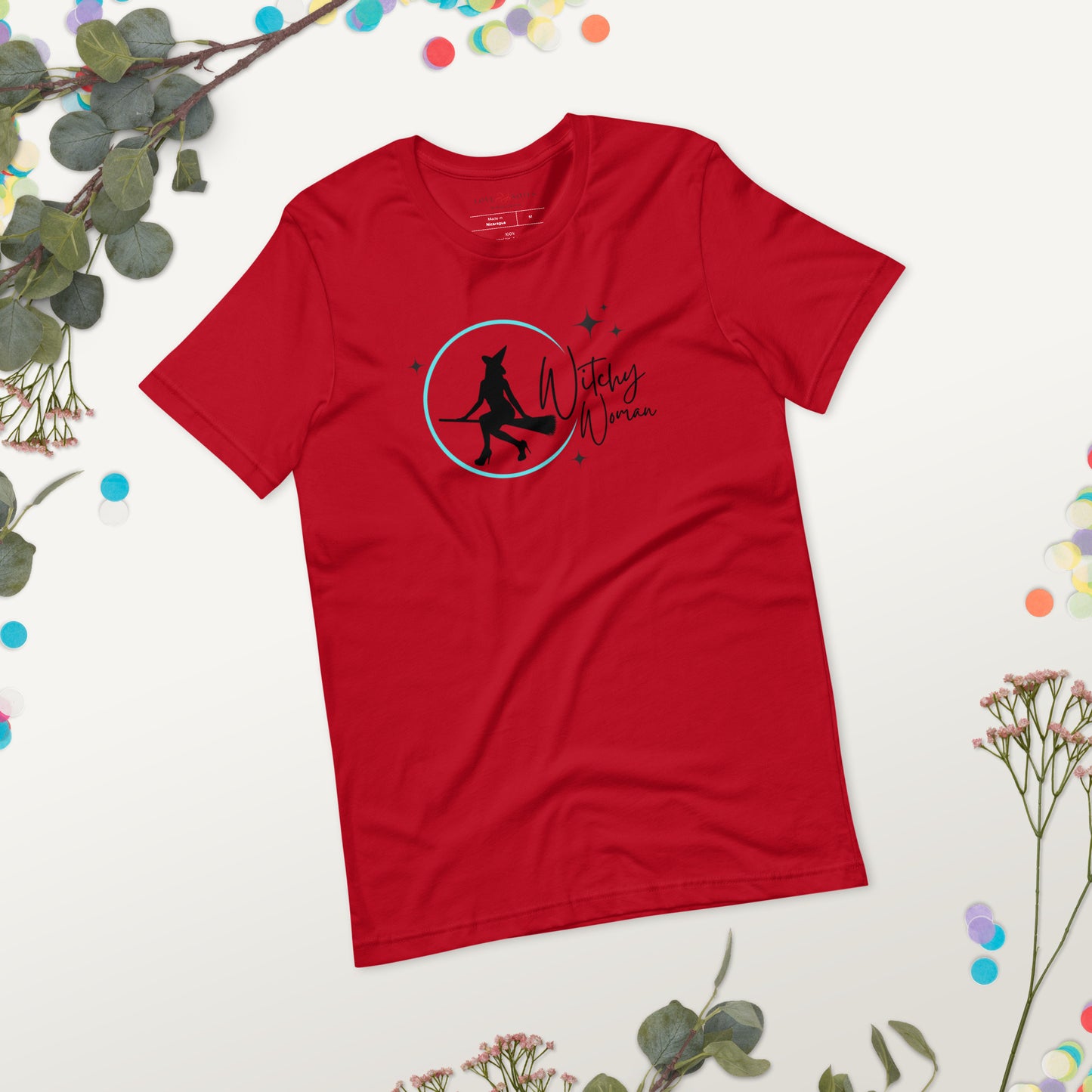 Unisex Tee: Witchy Woman (turquoise moon)