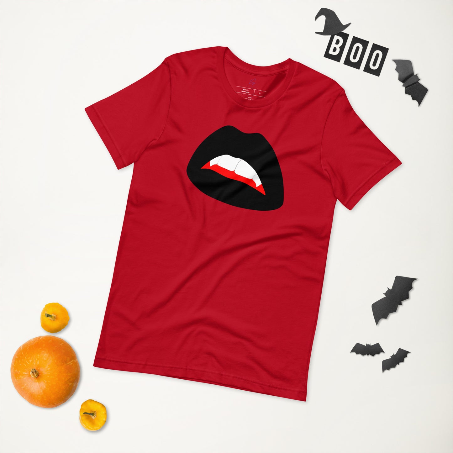 Unisex Tee: Black Vamp Lips