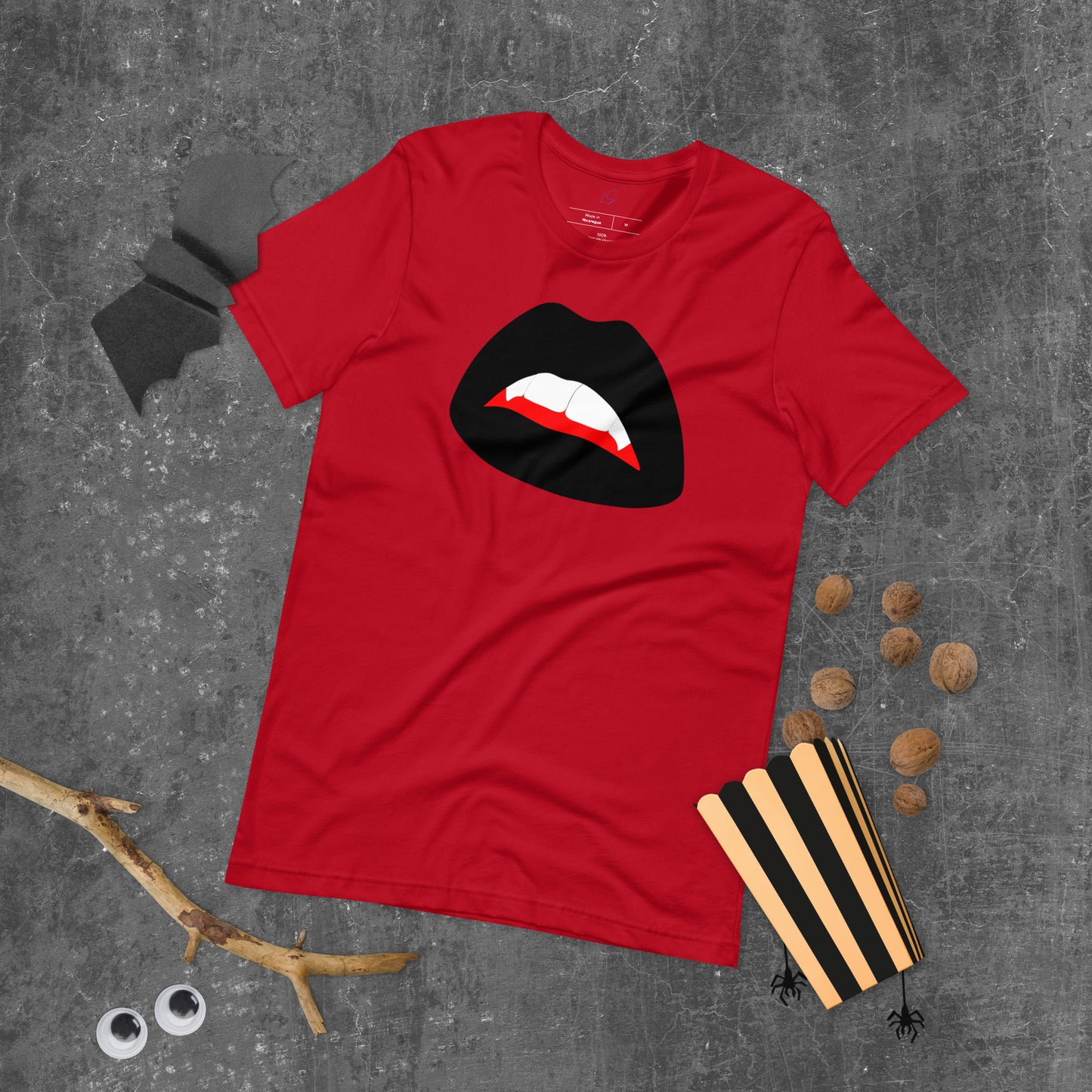 Unisex Tee: Black Vamp Lips