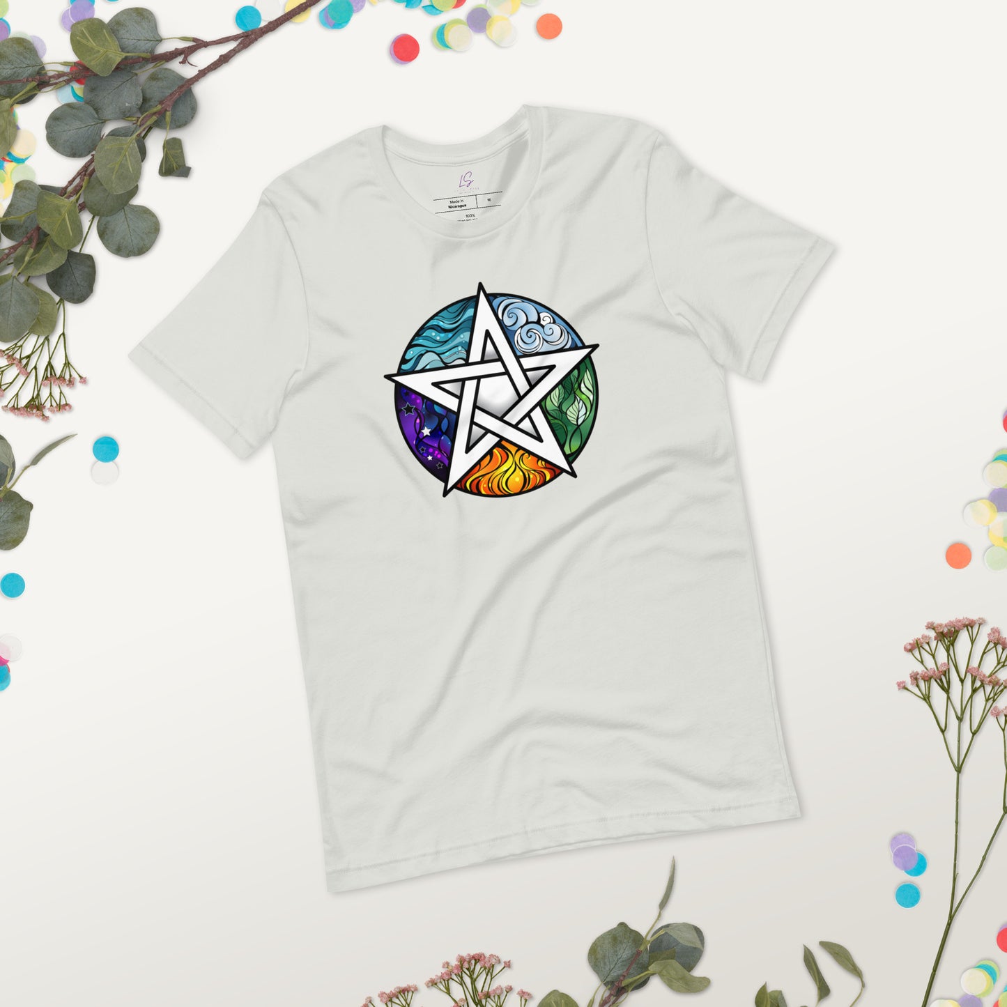 Unisex Tee Bella + Canvas 3001: Pentacle and Elements