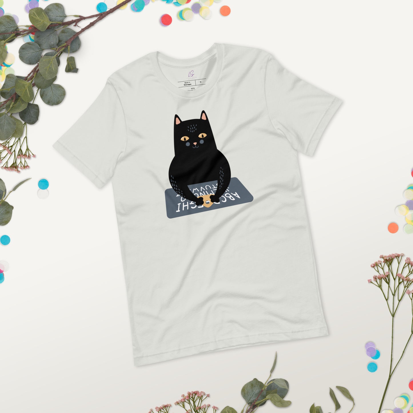Unisex Tee Bella + Canvas 3001: Cat with Spirit Board