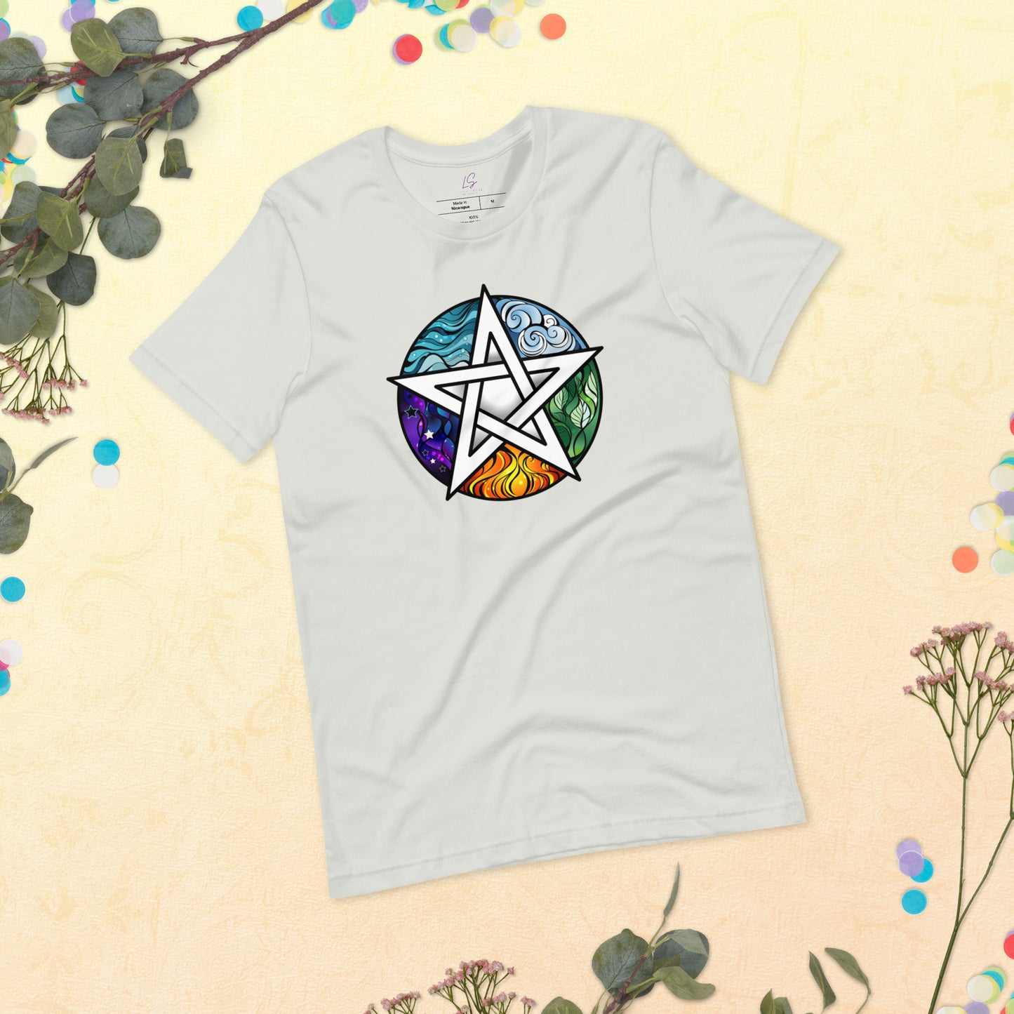 Unisex Tee Bella + Canvas 3001: Pentacle and Elements
