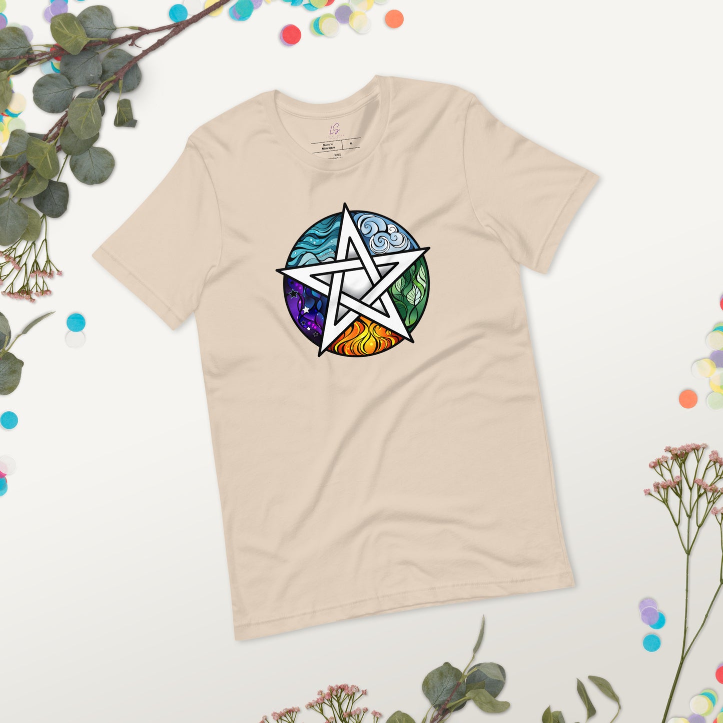 Unisex Tee Bella + Canvas 3001: Pentacle and Elements