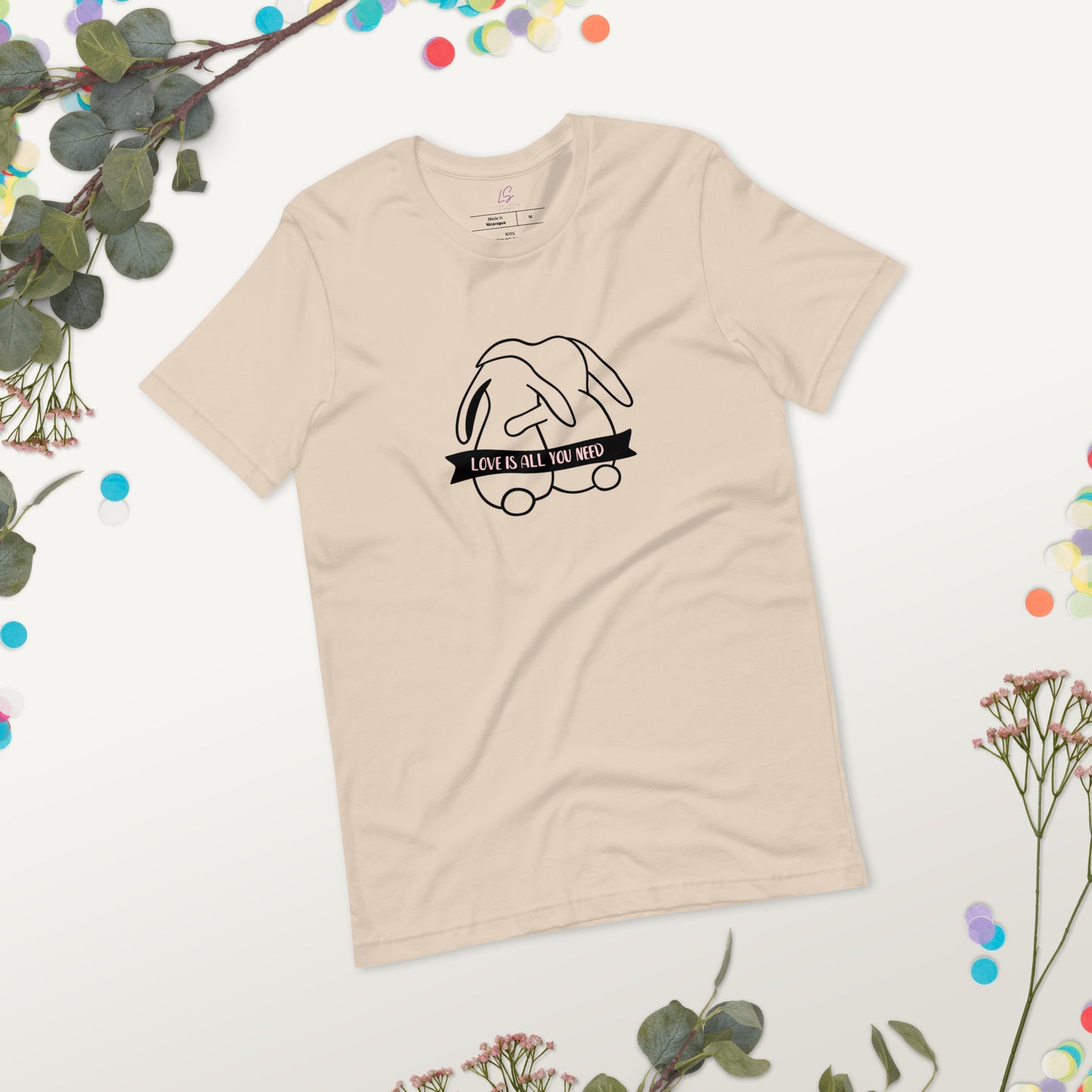 Unisex Tee: All You Need is Love Bunnies