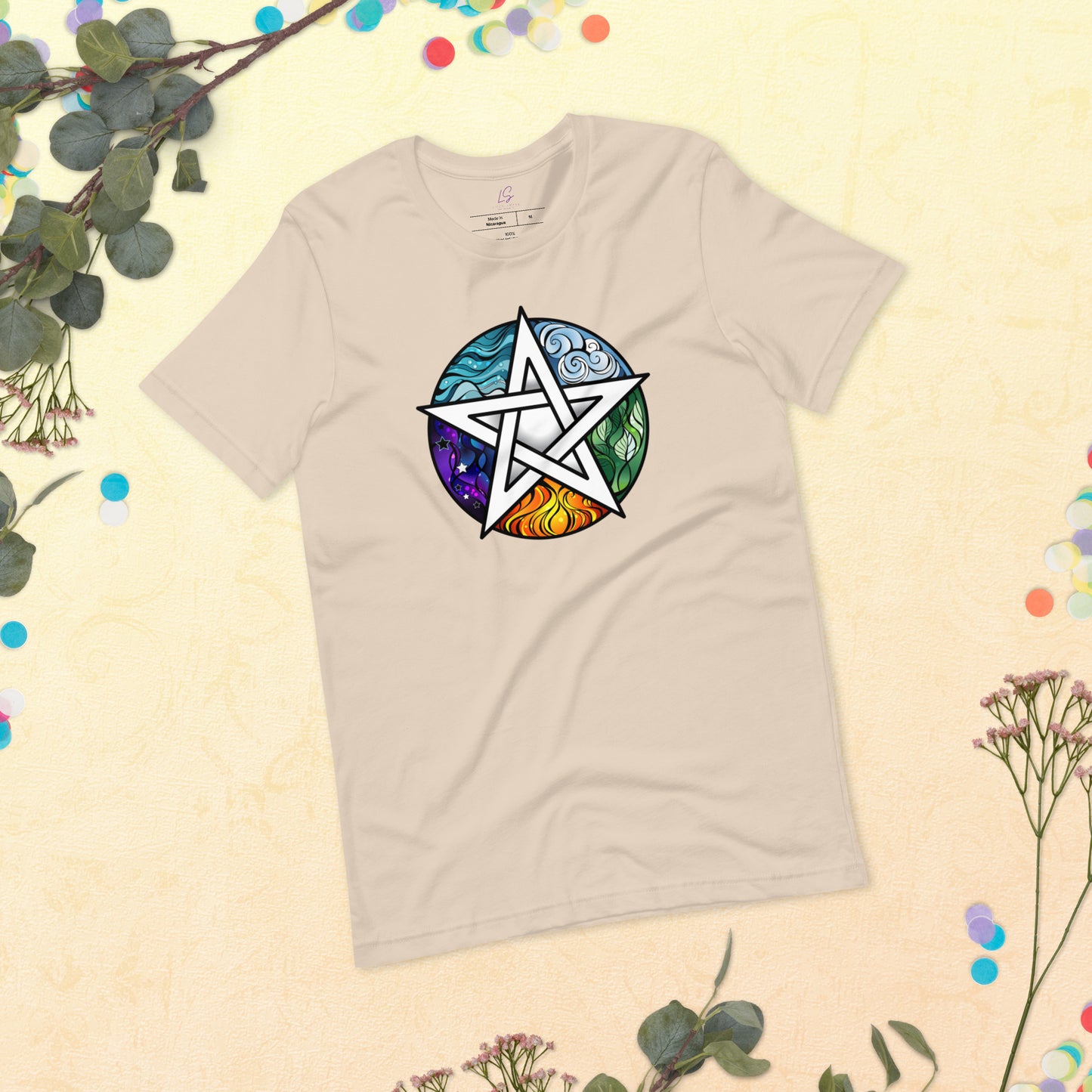 Unisex Tee Bella + Canvas 3001: Pentacle and Elements