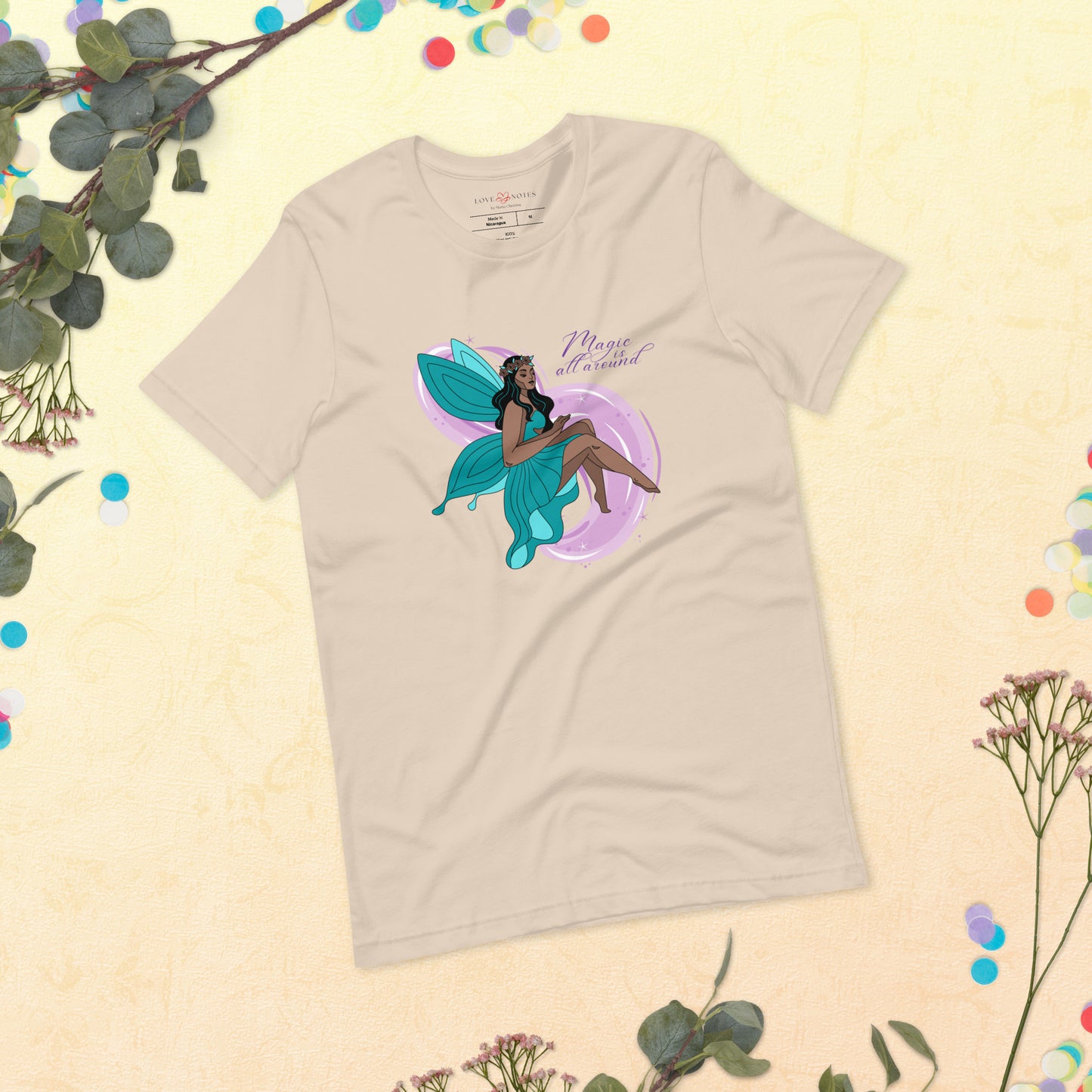 Unisex Tee: Teal Fairy | Magic is All Around