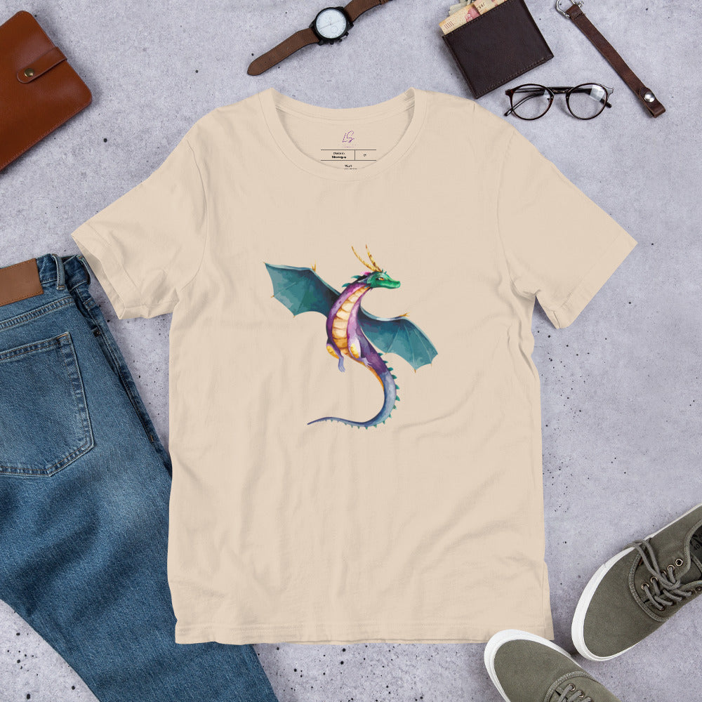 Unisex Tee: Watercolor Dragon IV